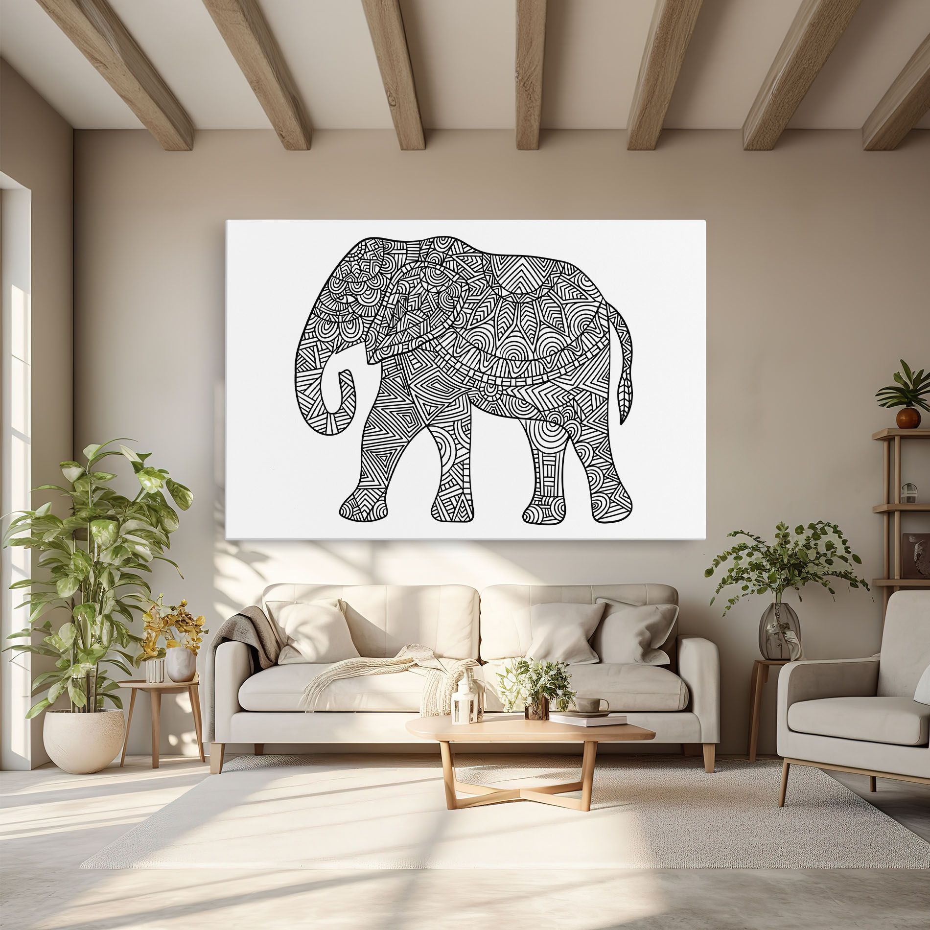 Elephant Mandala mockup 6