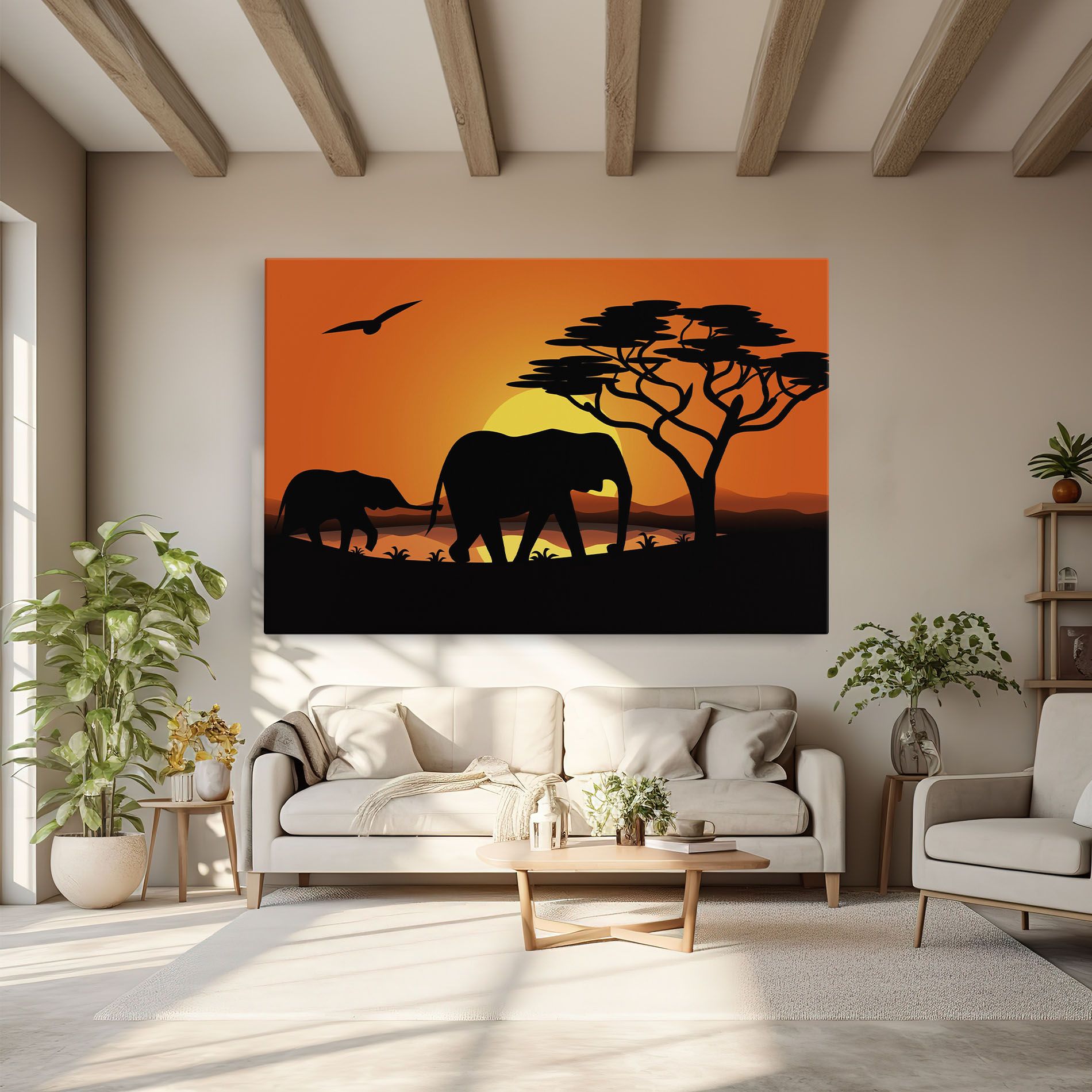 Elephant Sunset mockup 6