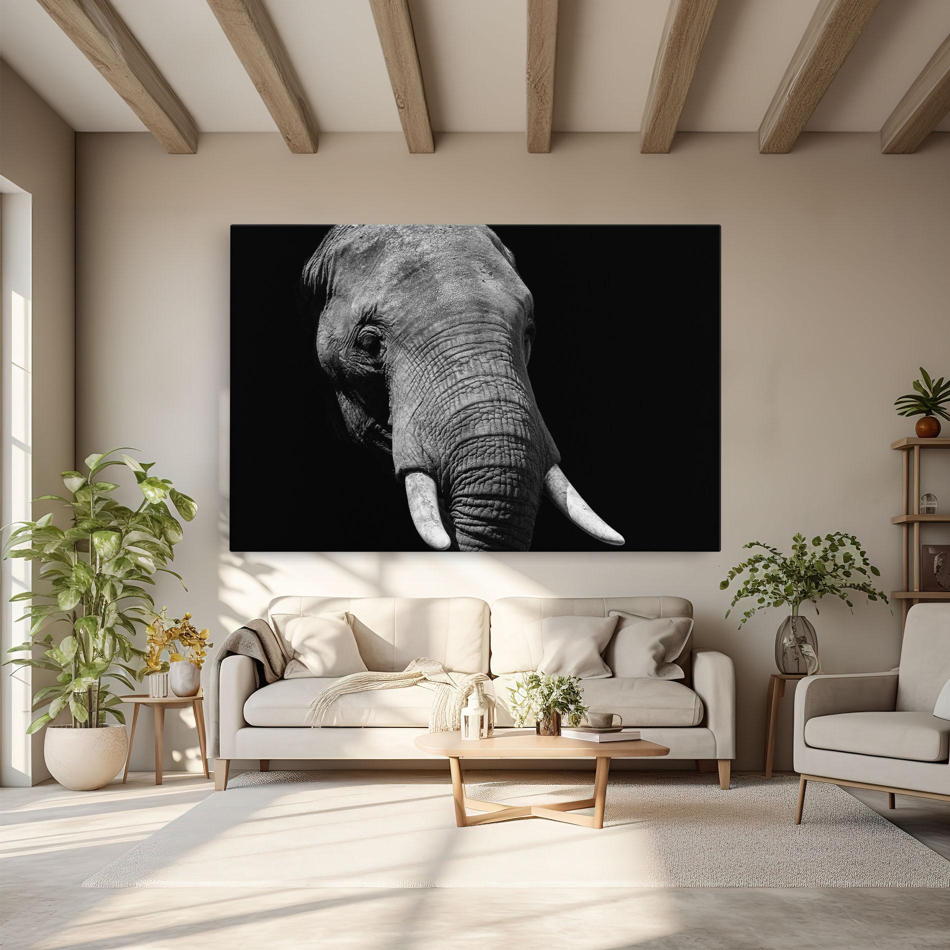 Tablou Canvas Shadow Elephant mockup 6