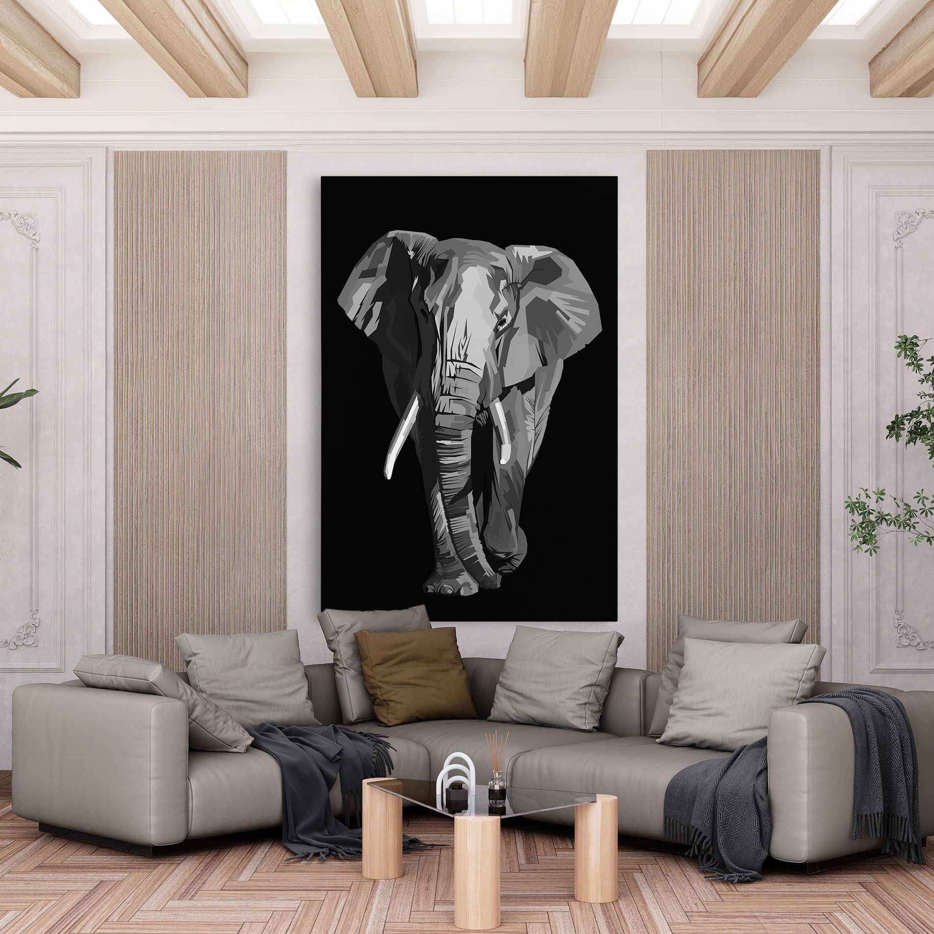 Beautiful Grey Elephant mockup 6