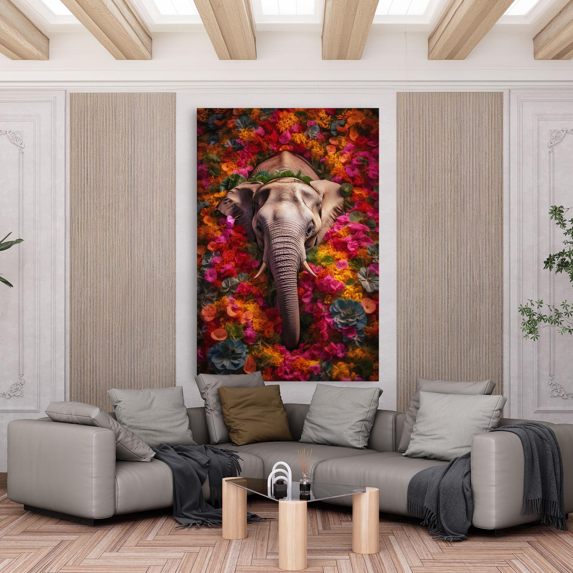 Tablou Canvas Flower Elephant mockup 6