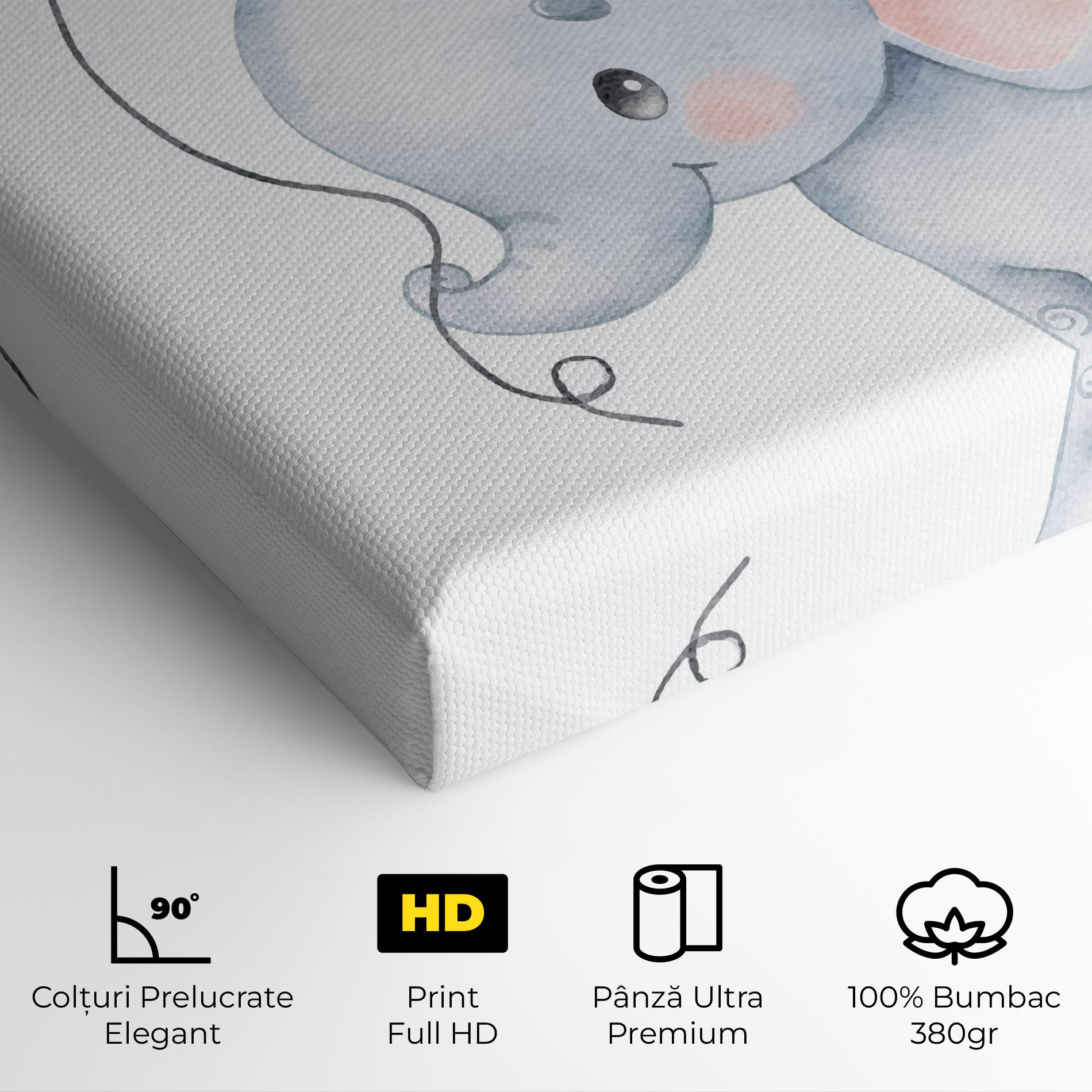 Tablou Canvas Baby Elephant Kids mockup 4