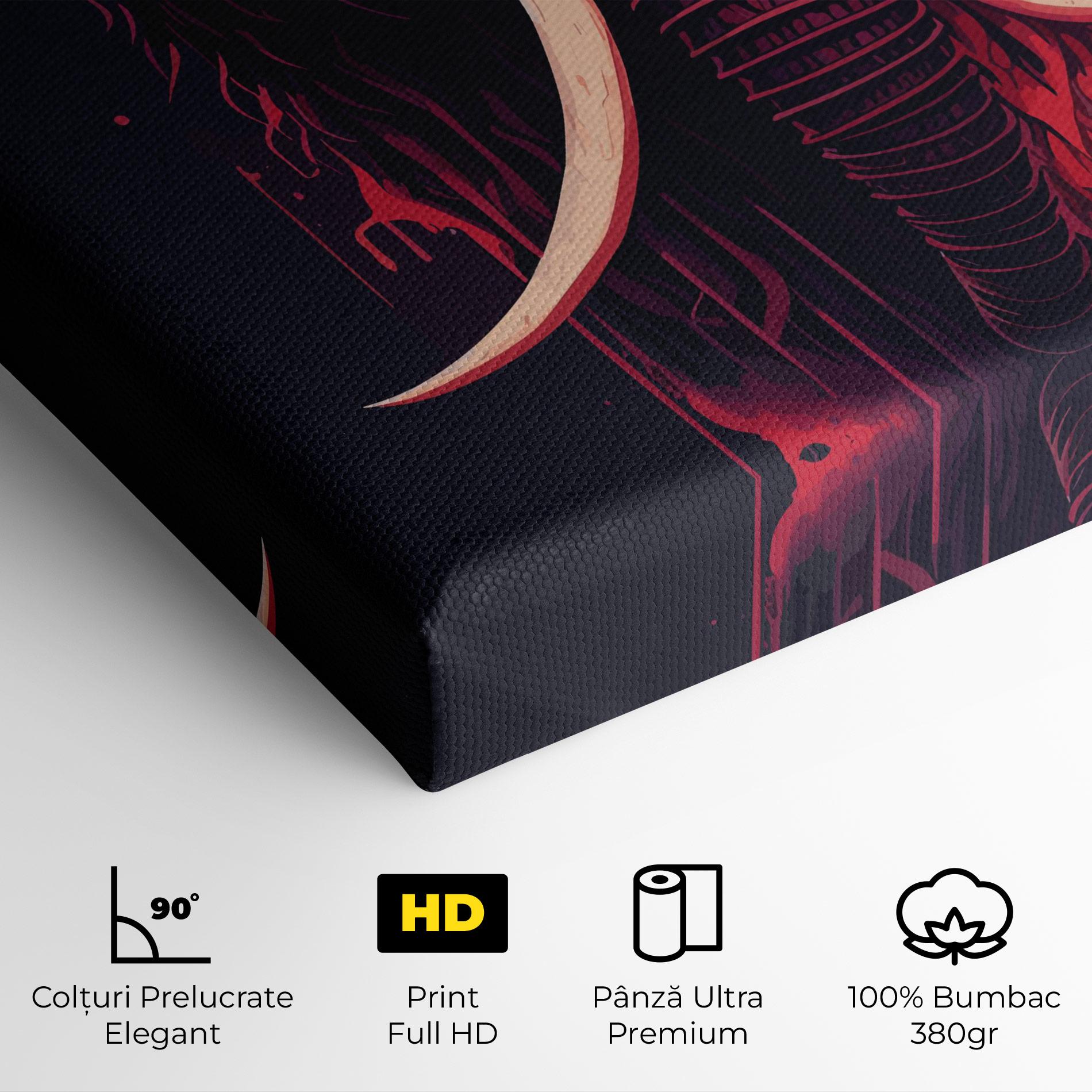 Tablou Canvas Blue Red Elephant mockup 4
