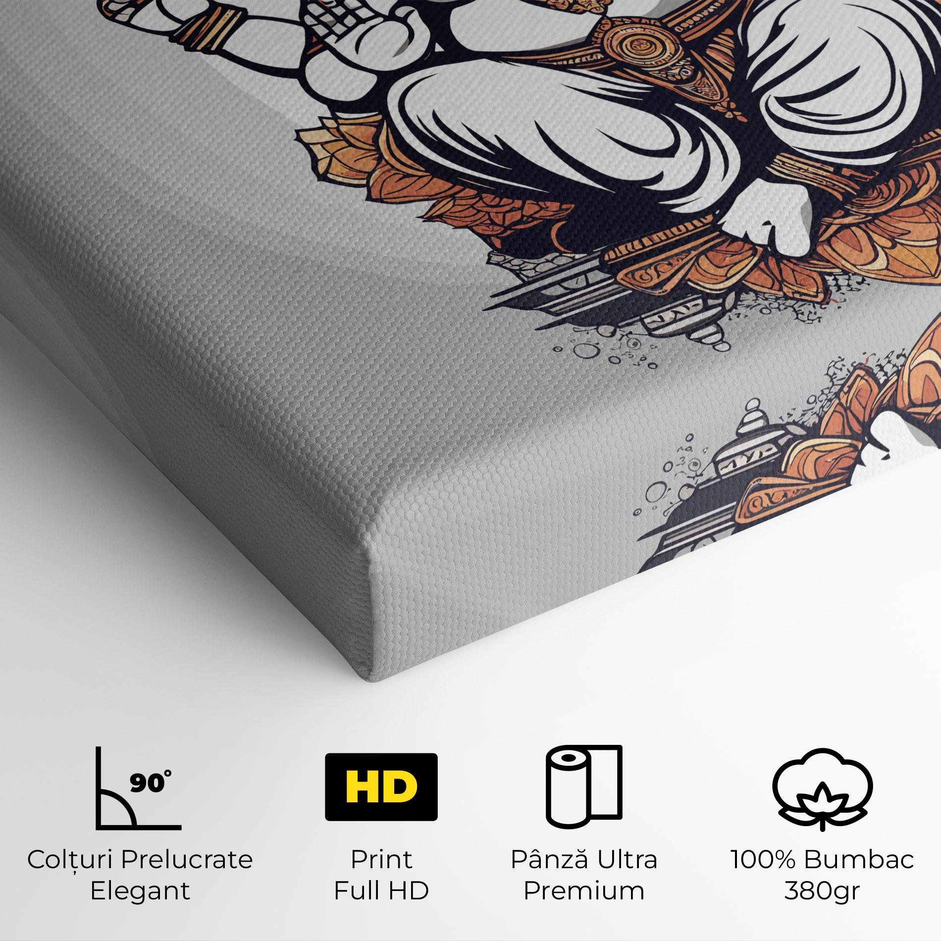 Tablou Canvas Chaturthi Greys mockup 4
