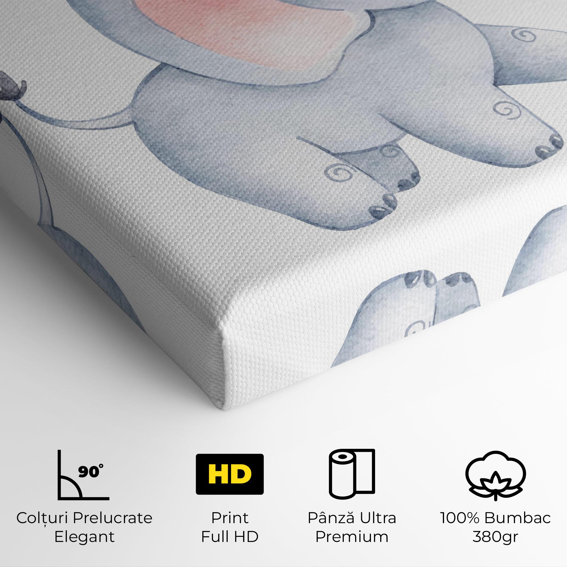 Tablou Canvas Elephant Butterfly mockup 4
