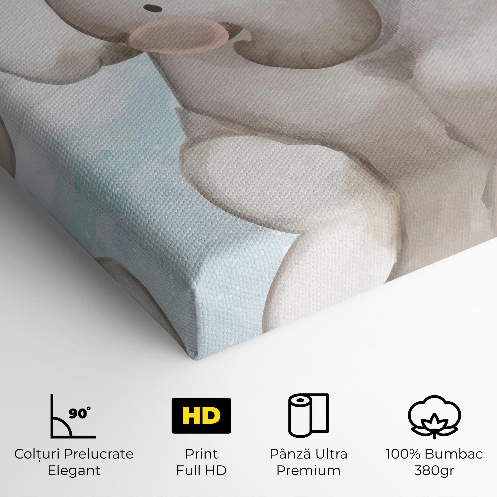 Tablou Canvas Elephant On Blue mockup 4