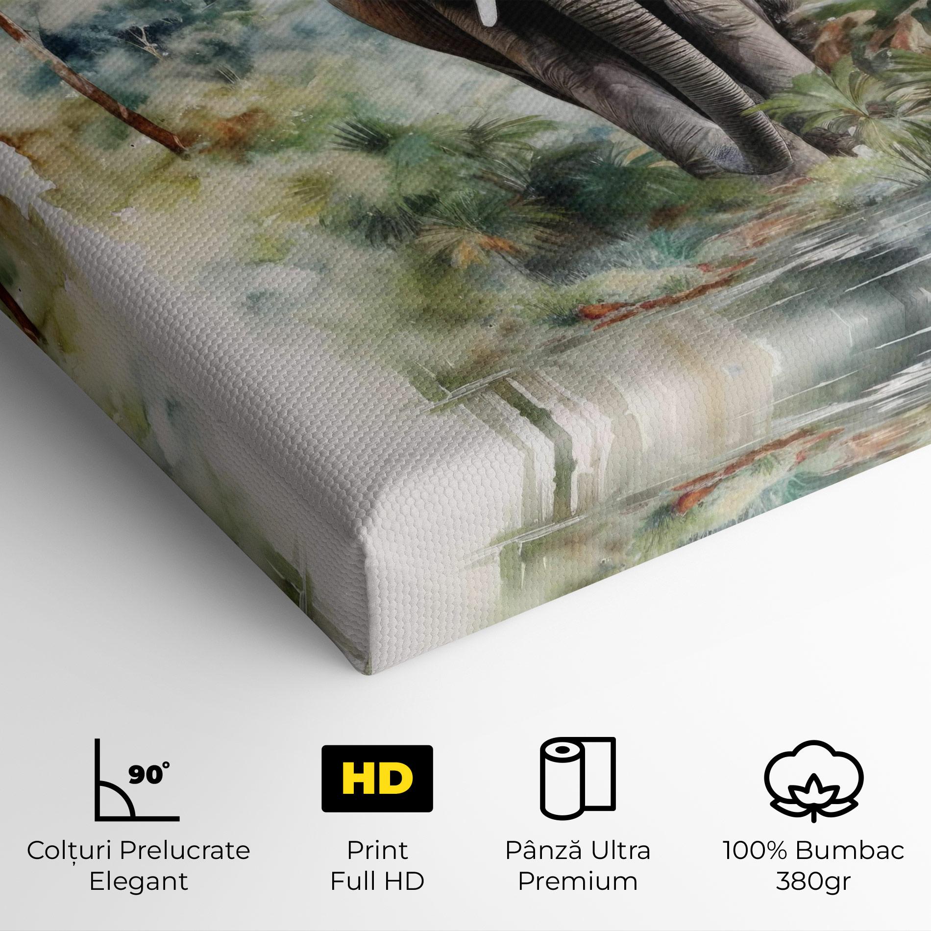 Tablou Canvas Wild Watercolor Elephant mockup 4