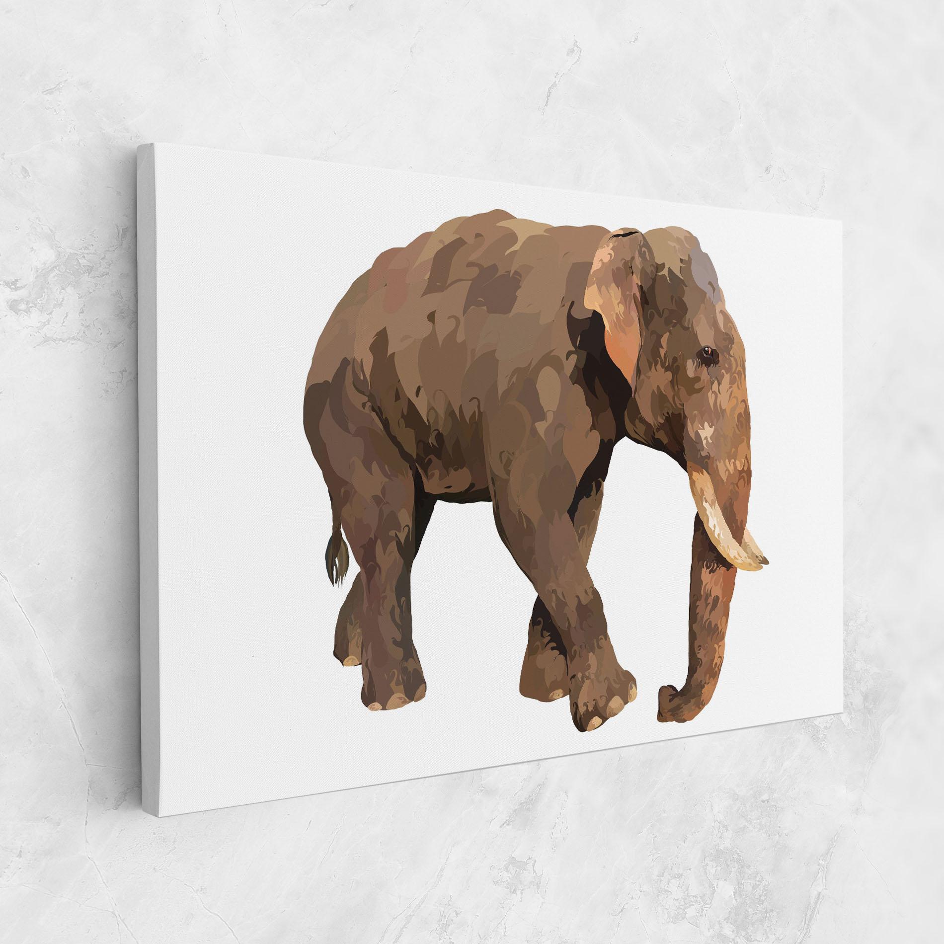 Tablou Canvas Brown Elephant mockup 1