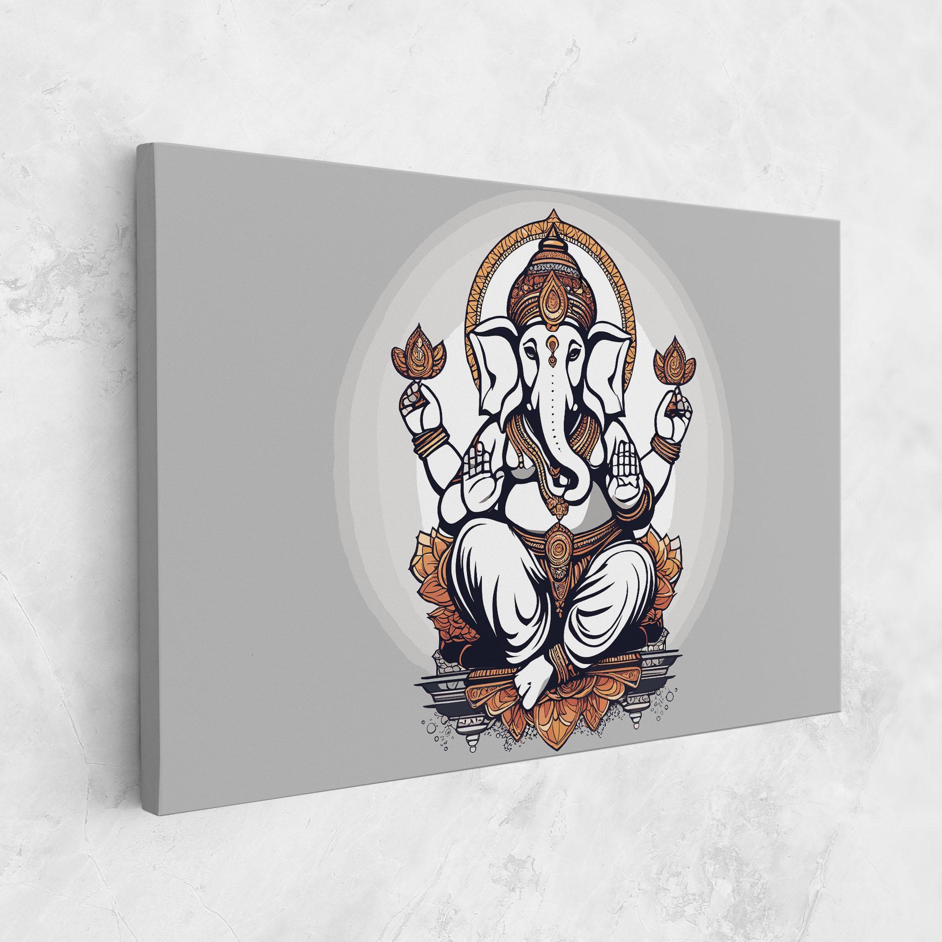 Tablou Canvas Chaturthi Greys mockup 1