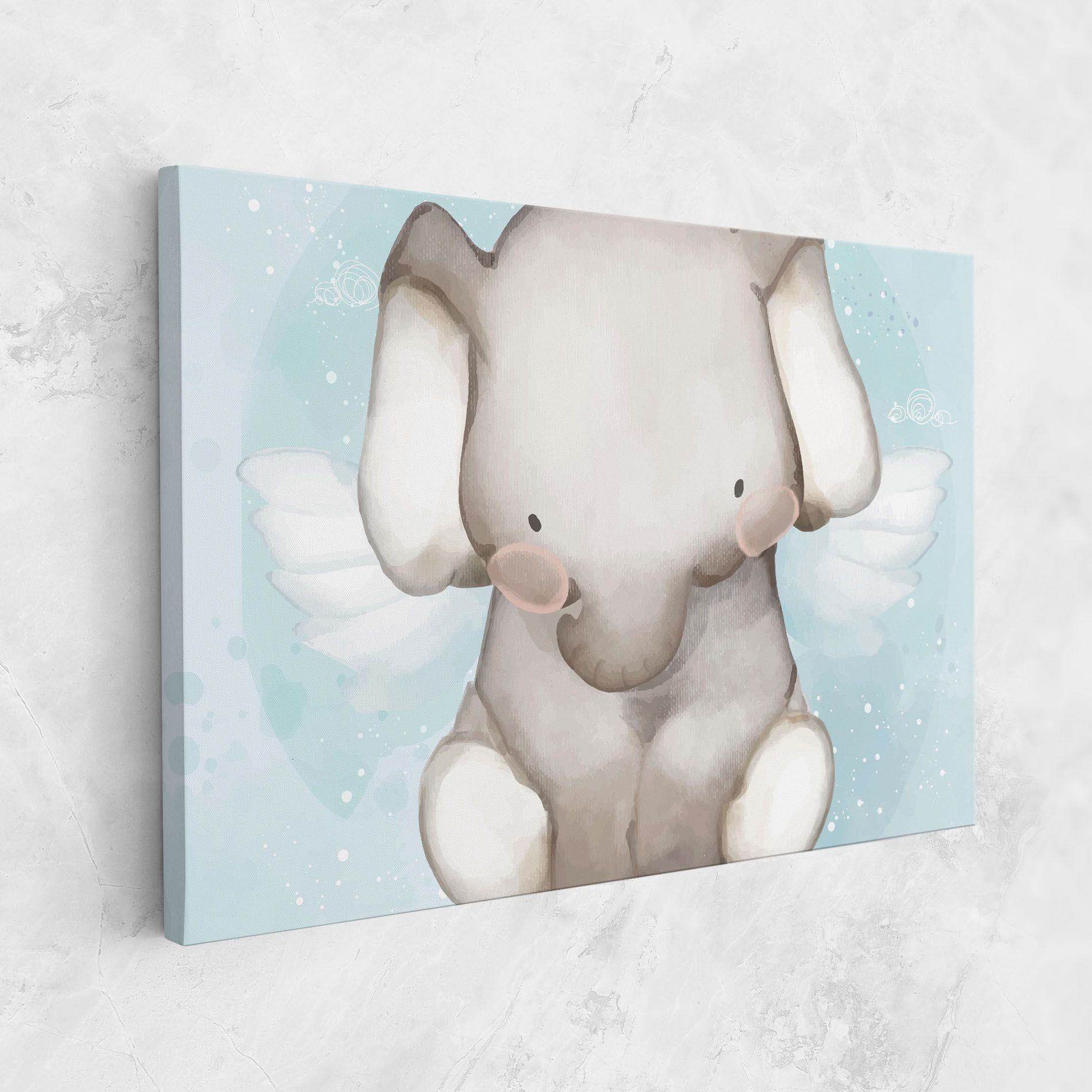 Elephant On Blue mockup 1
