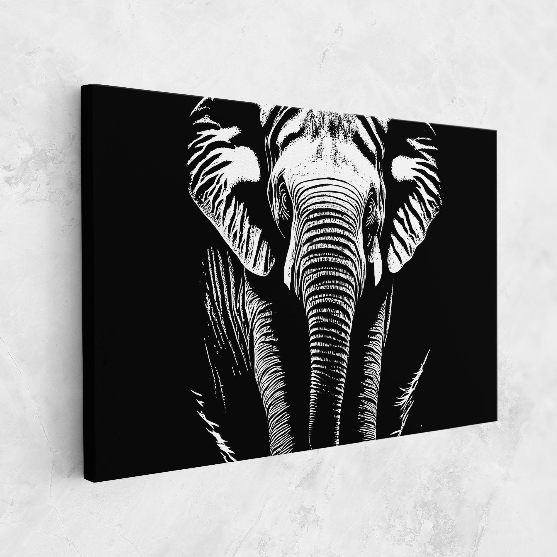 Tablou Canvas Elephant White Head mockup 1