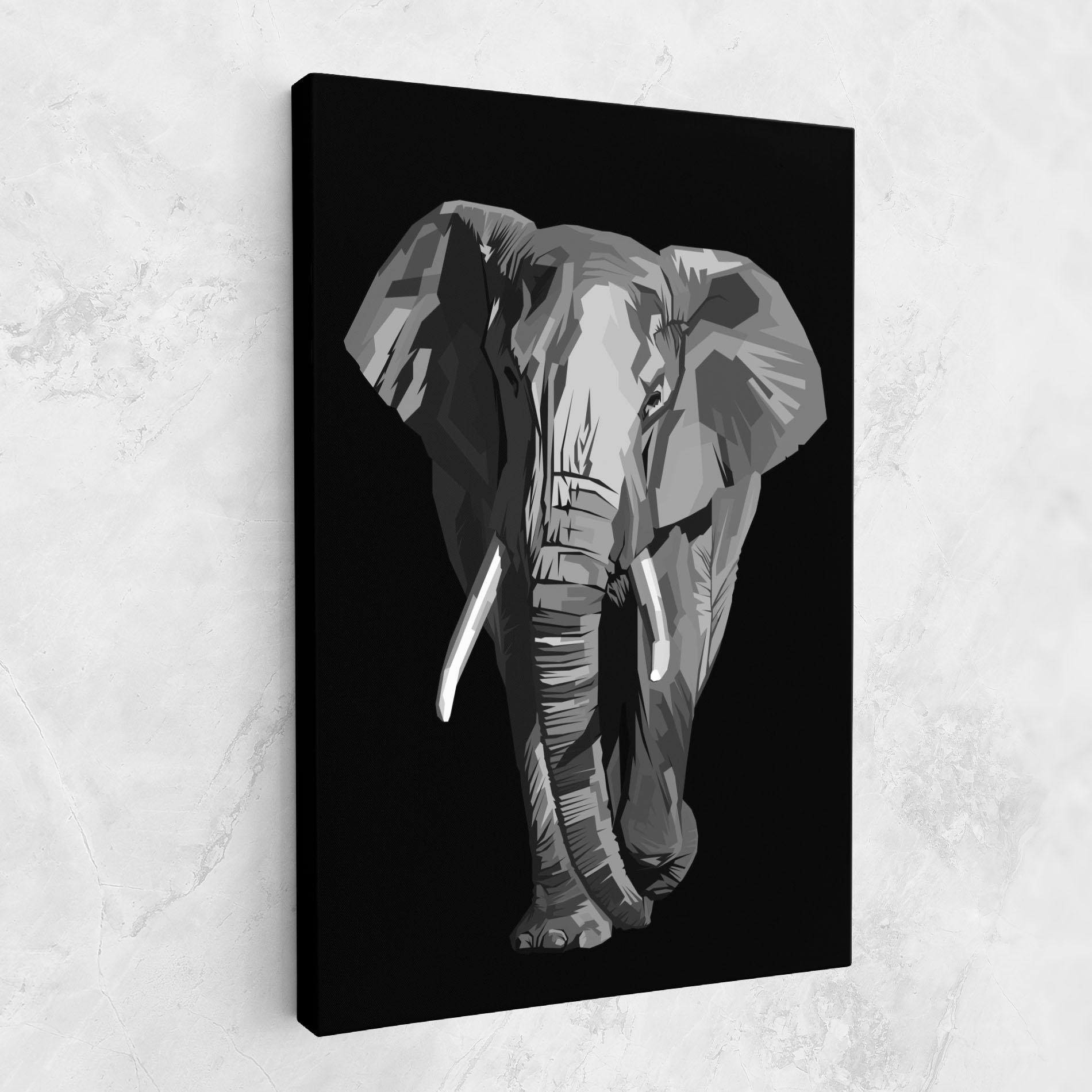 Tablou Canvas Beautiful Grey Elephant mockup 1