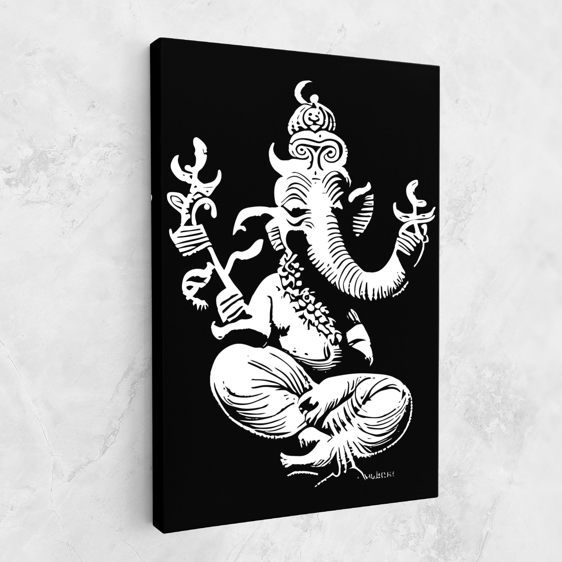 Black And White Ganesha mockup 1