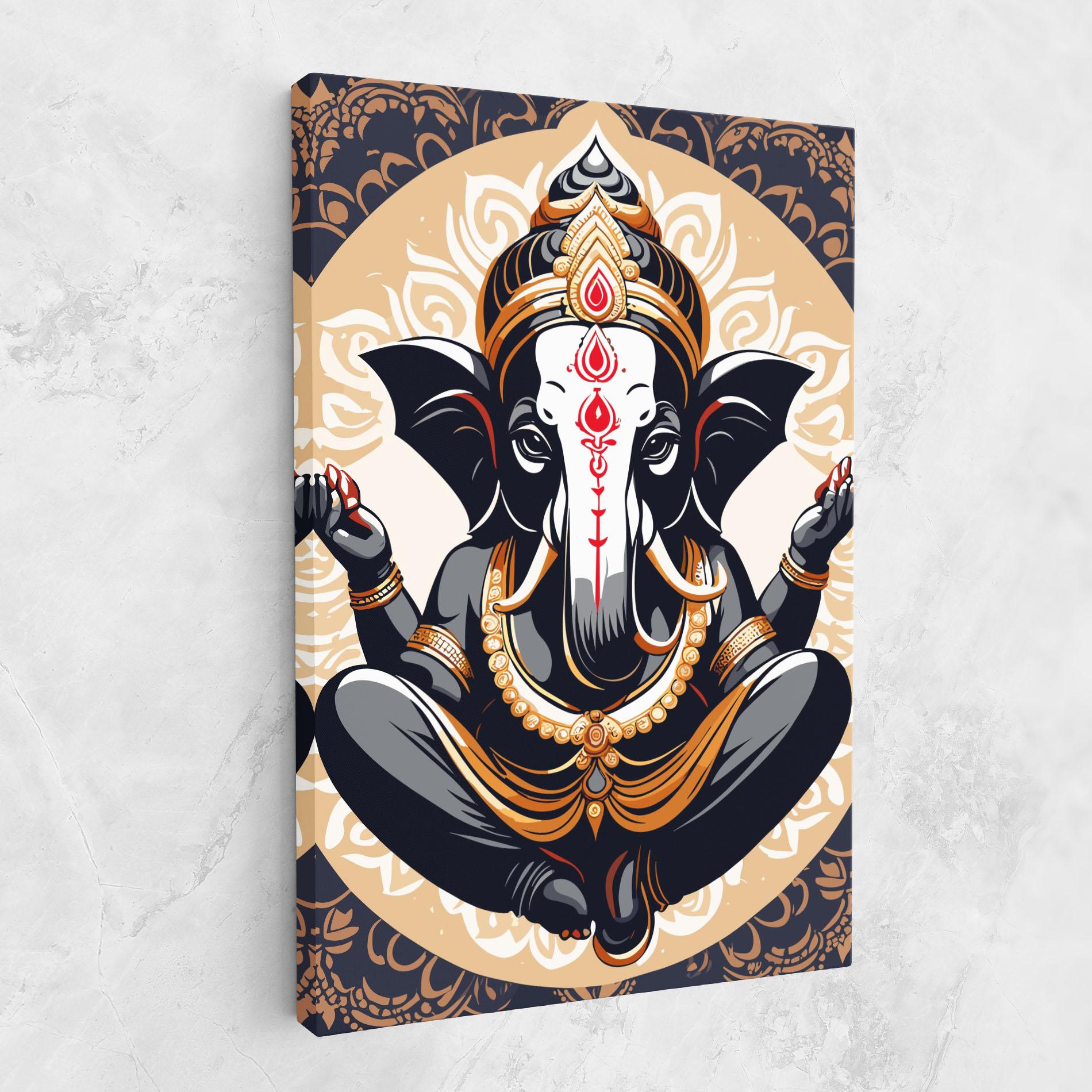 Tablou Canvas Elefant Color Mix mockup 1