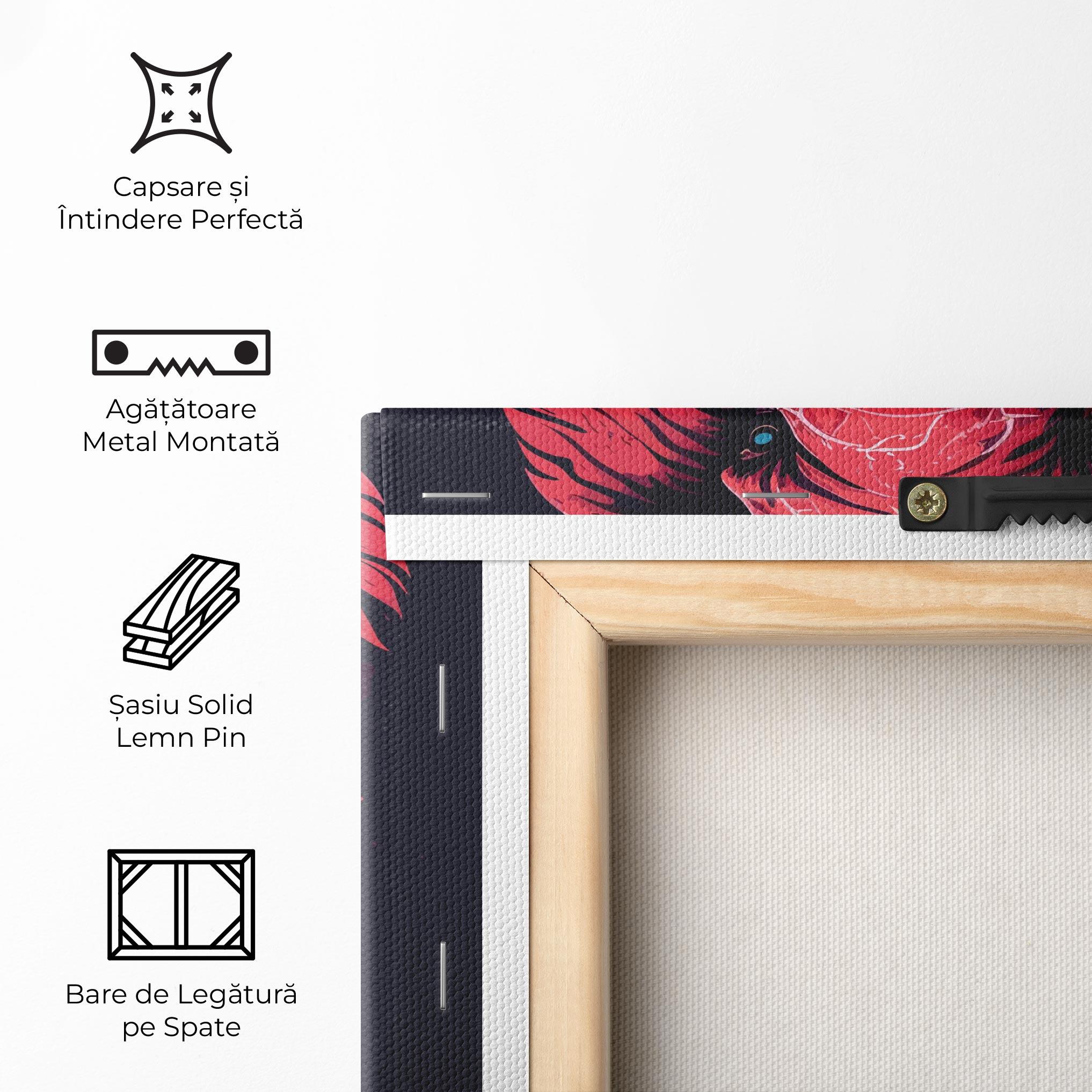 Tablou Canvas Blue Red Elephant mockup 5