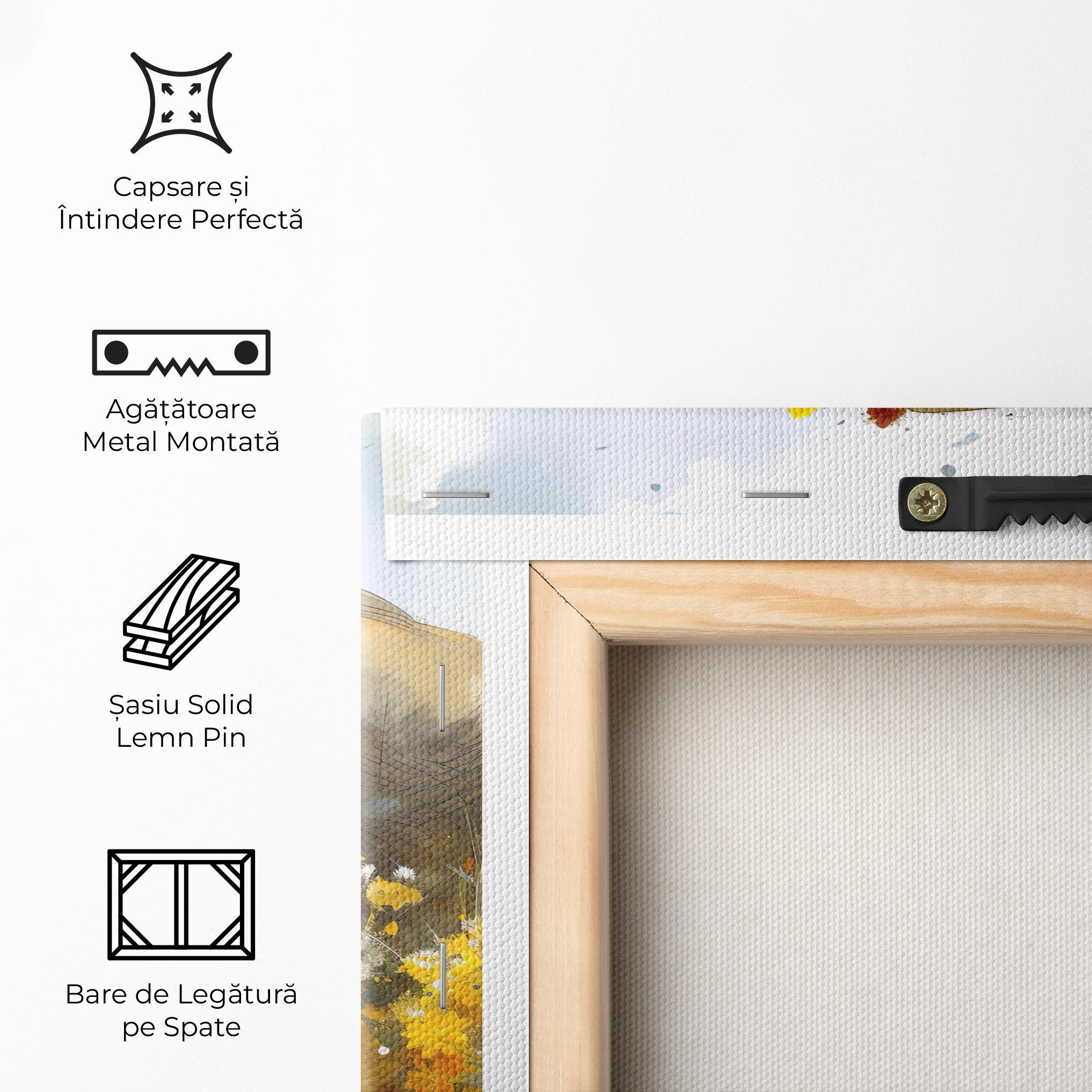 Tablou Canvas Yellow Flowers Elephant mockup 5