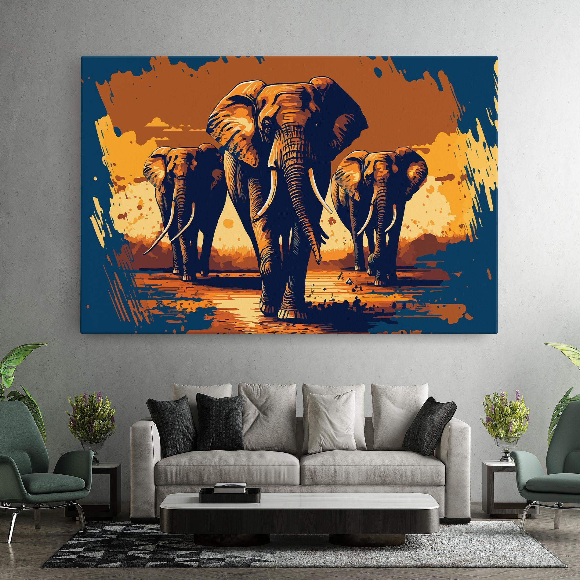 Tablou Canvas 3 Elephants mockup 7