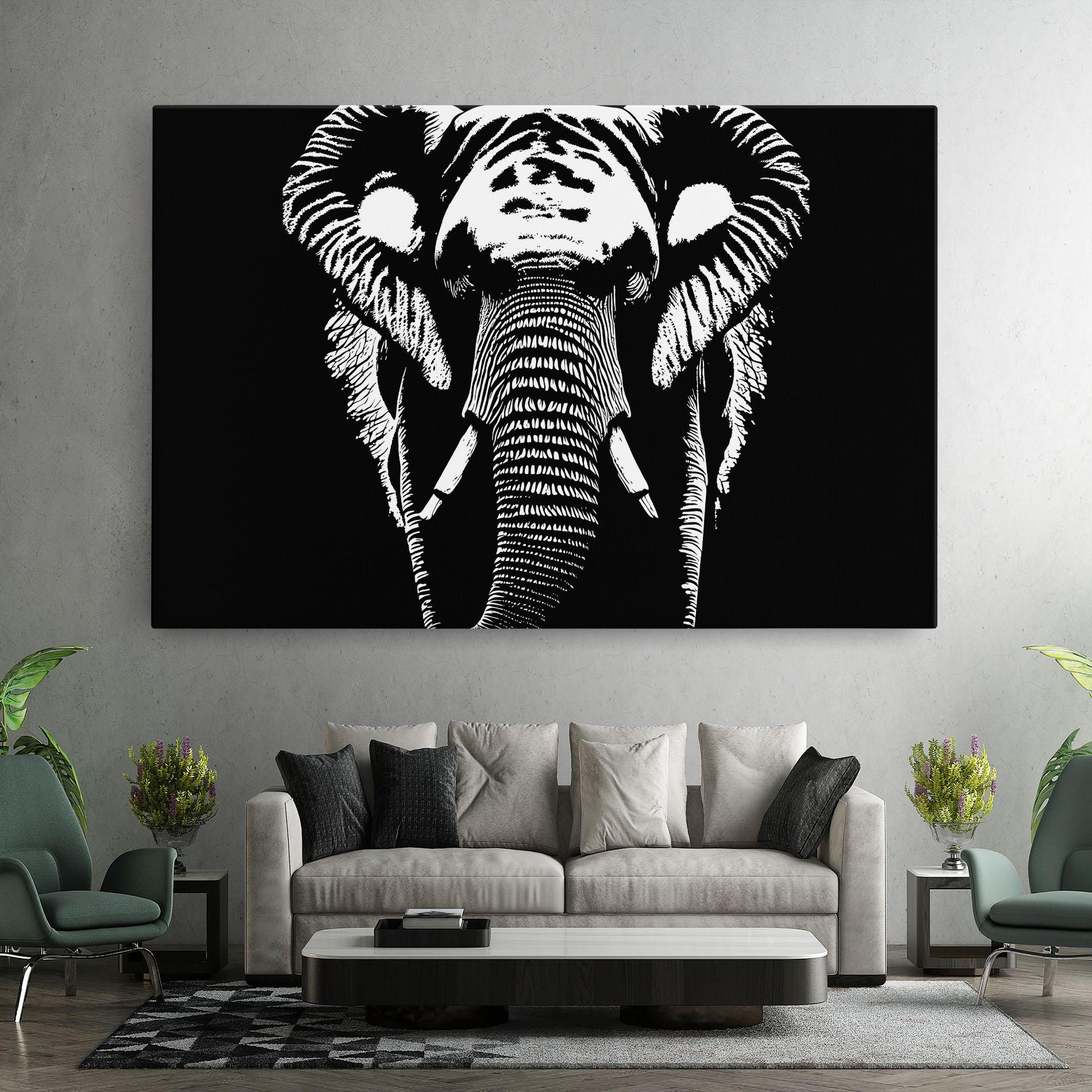 Tablou Canvas Elephant Drawing mockup 7