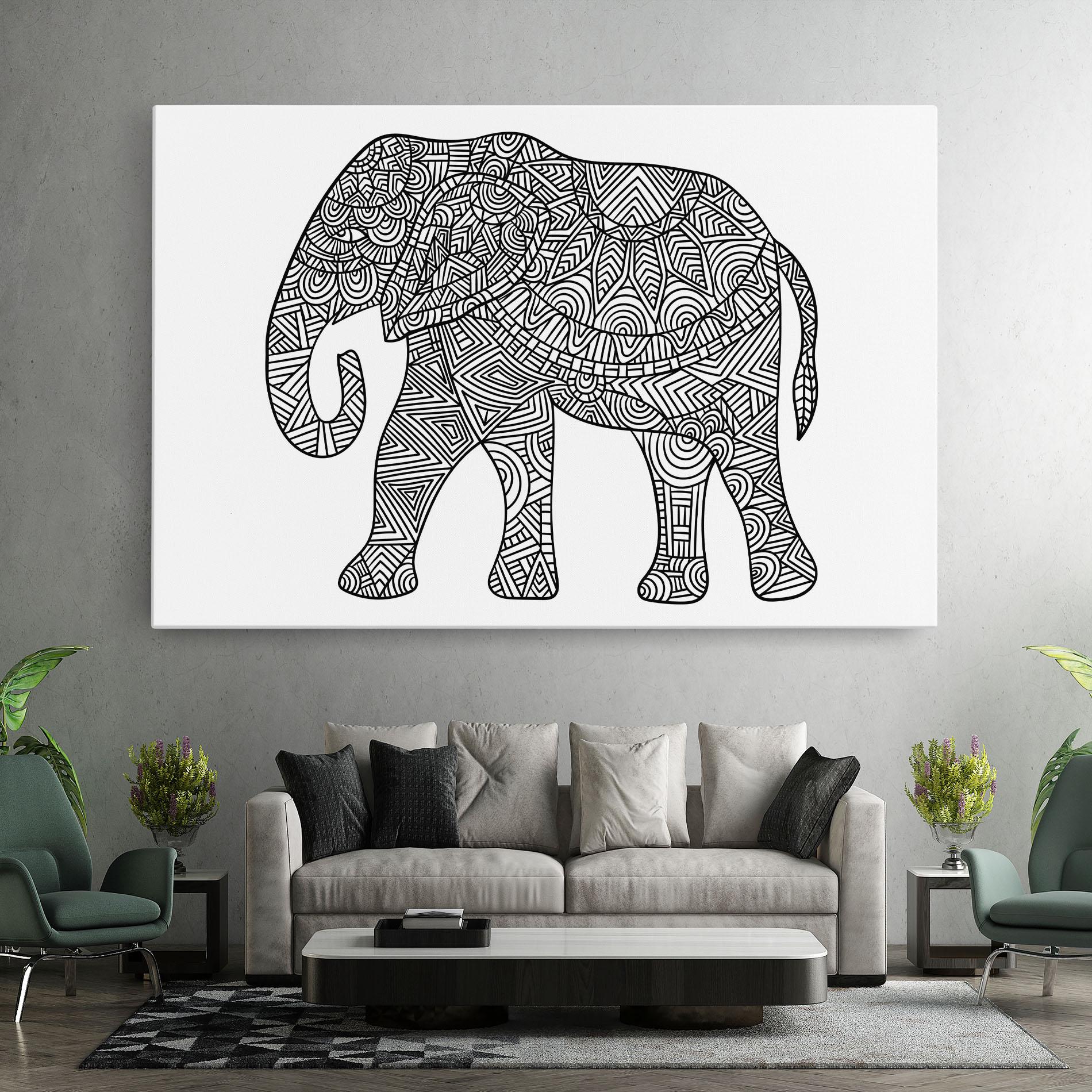 Tablou Canvas Elephant Mandala mockup 7
