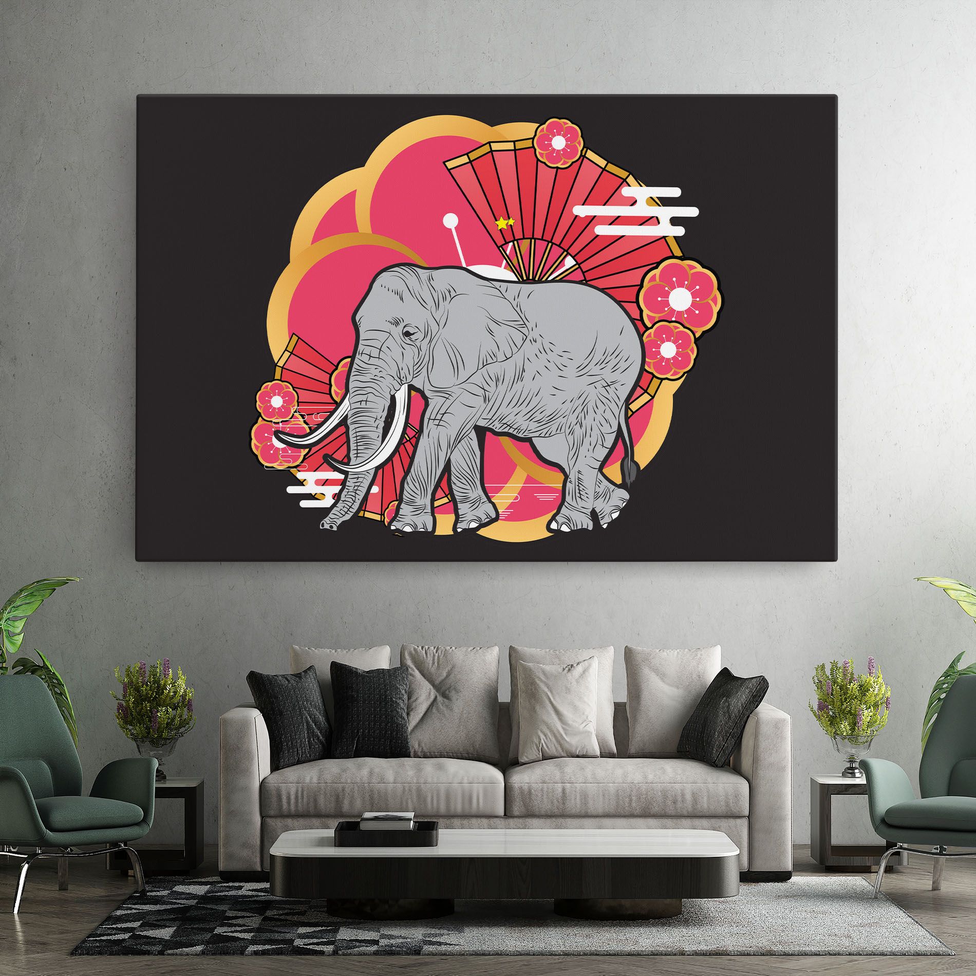 Elephant On Pink mockup 7