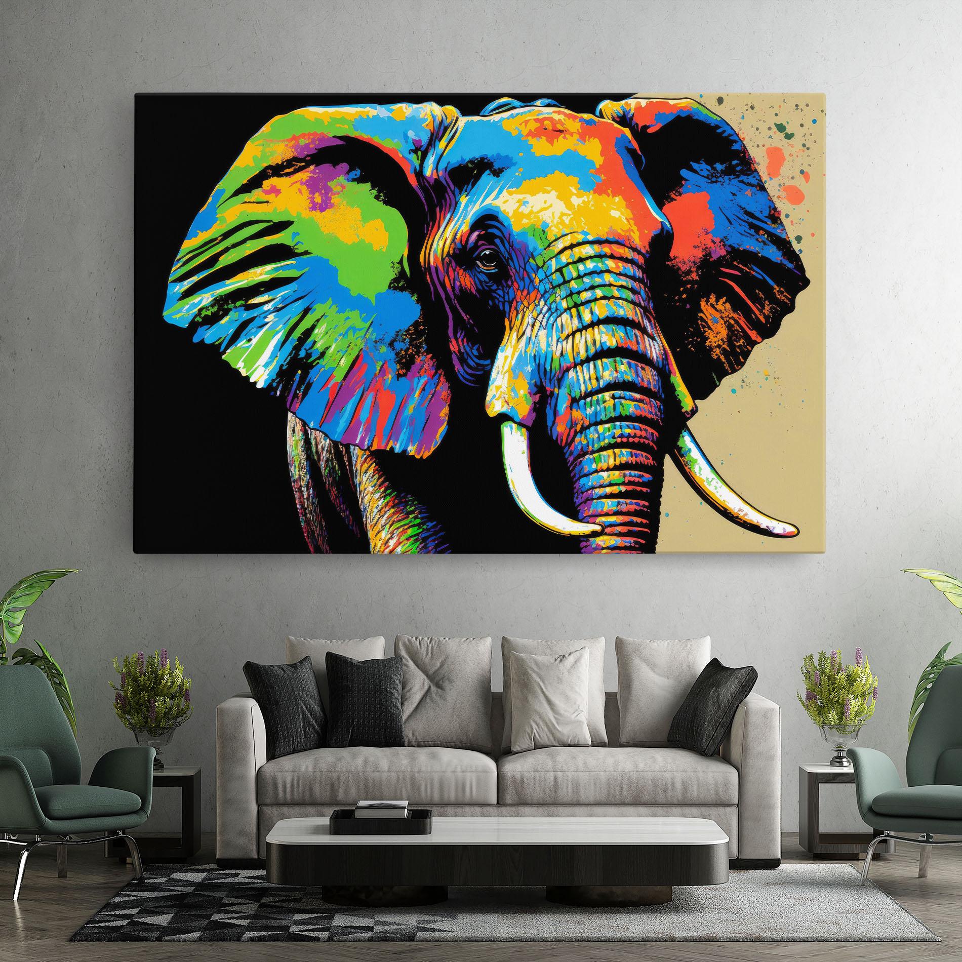 Tablou Canvas Elephant Portrait mockup 7