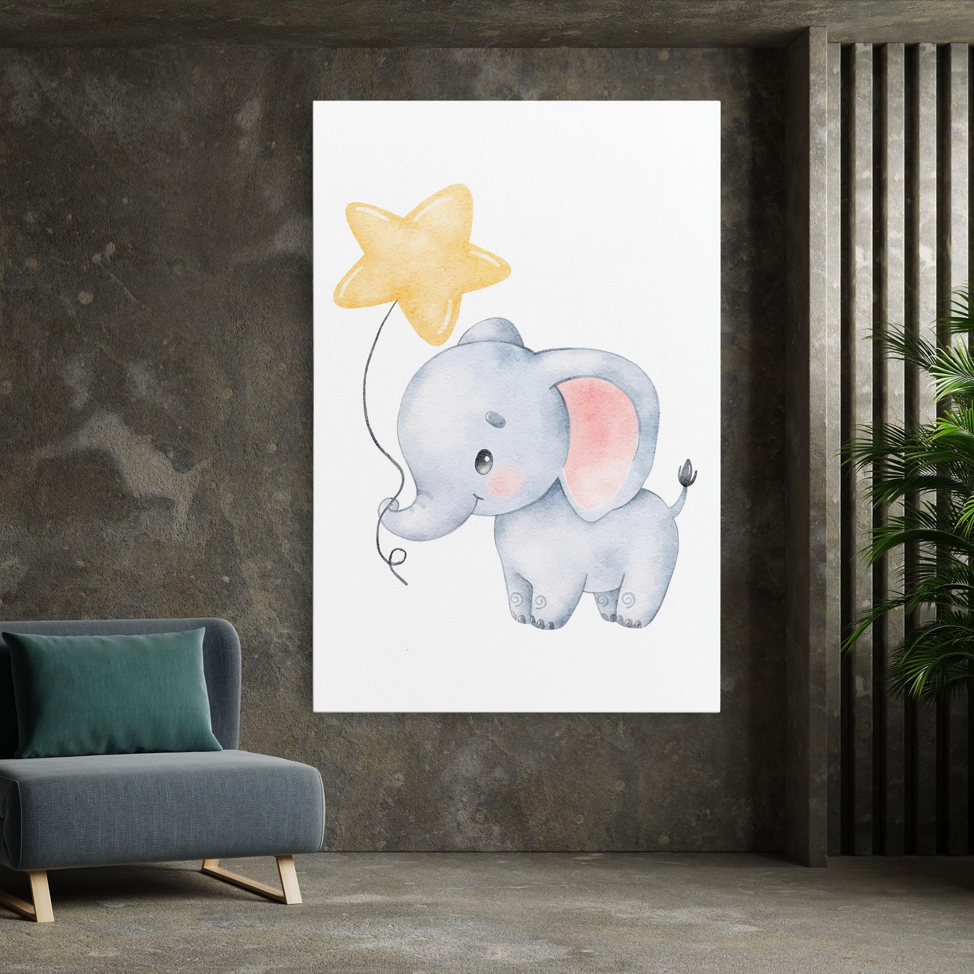 Tablou Canvas Baby Elephant Kids mockup 7