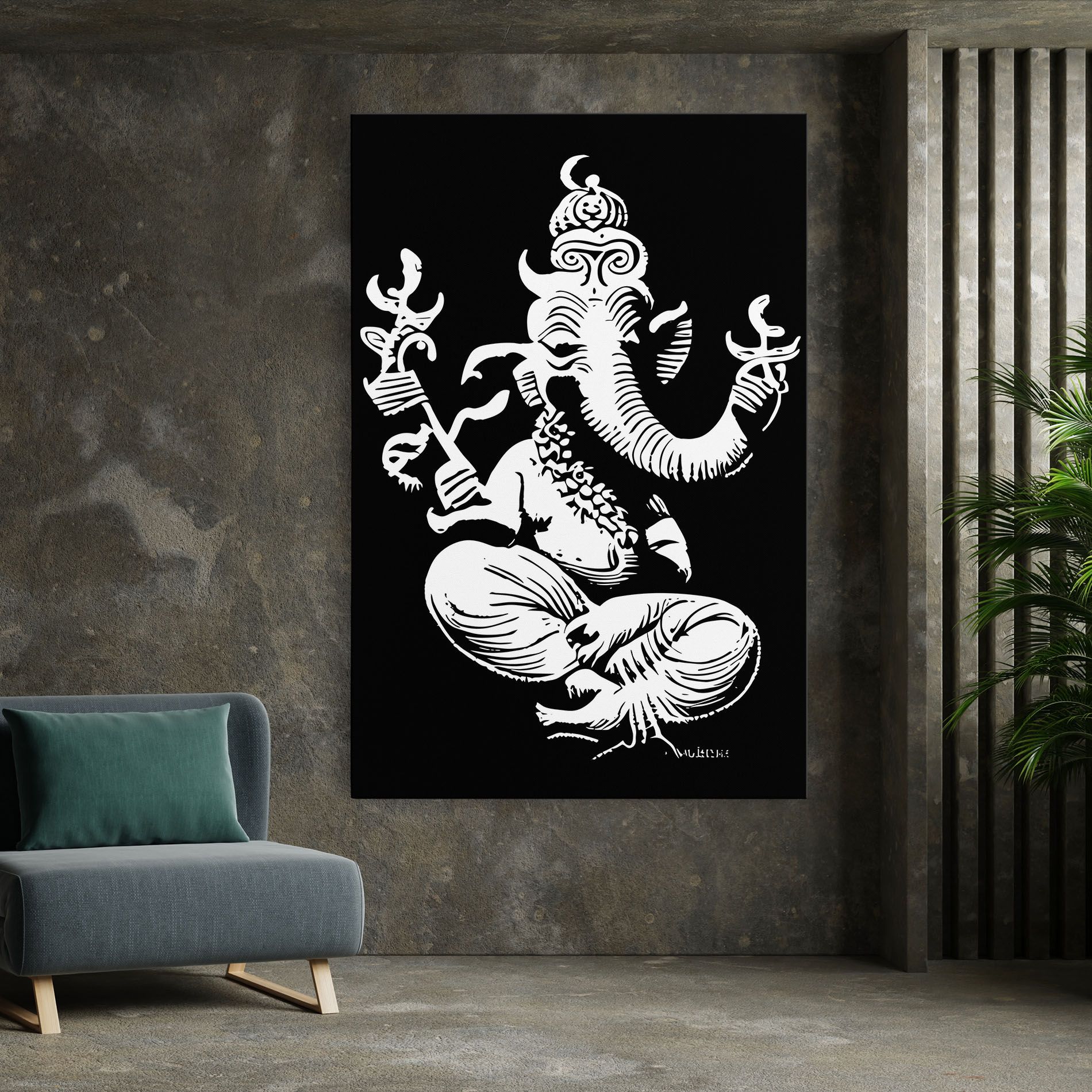 Black And White Ganesha mockup 7