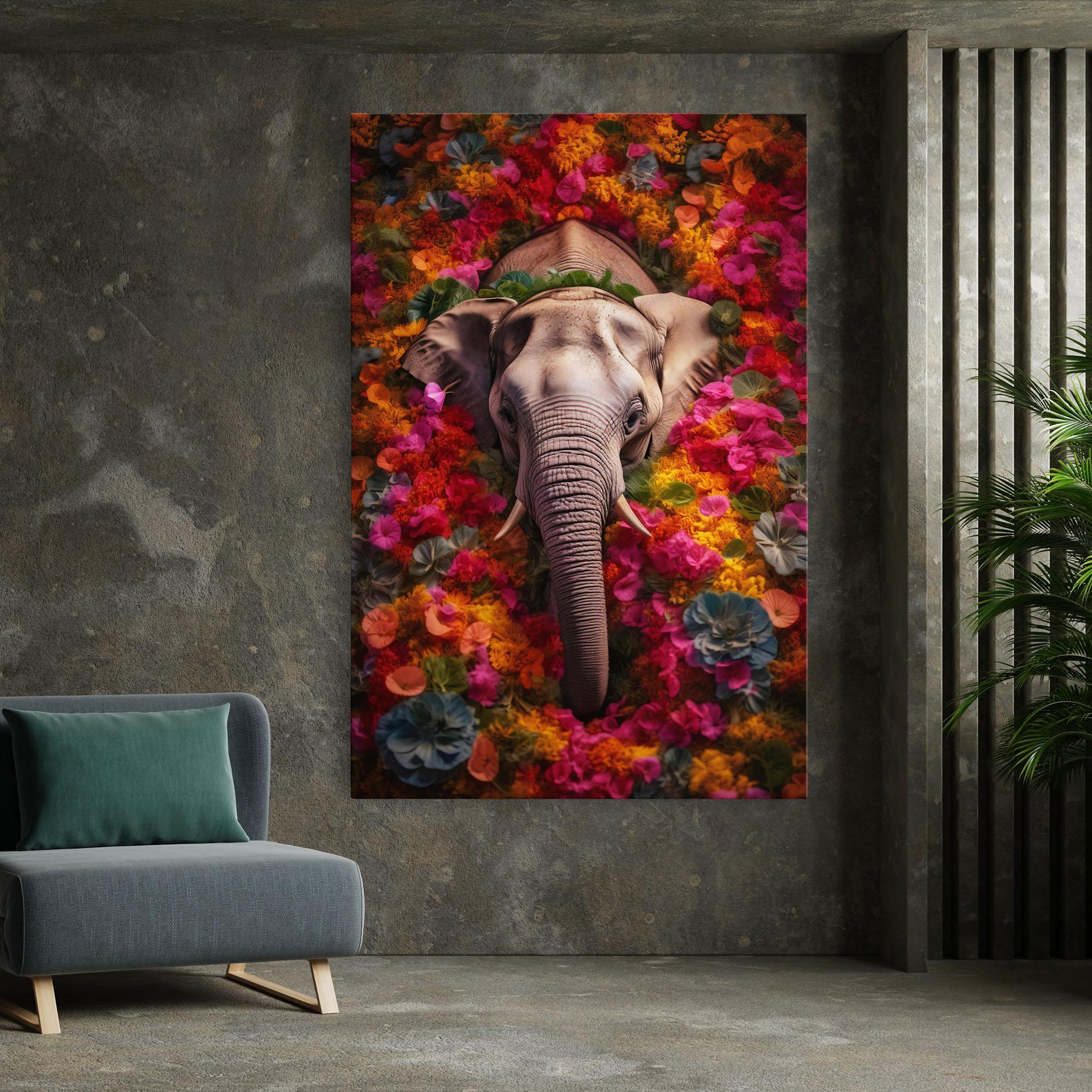 Tablou Canvas Flower Elephant mockup 7