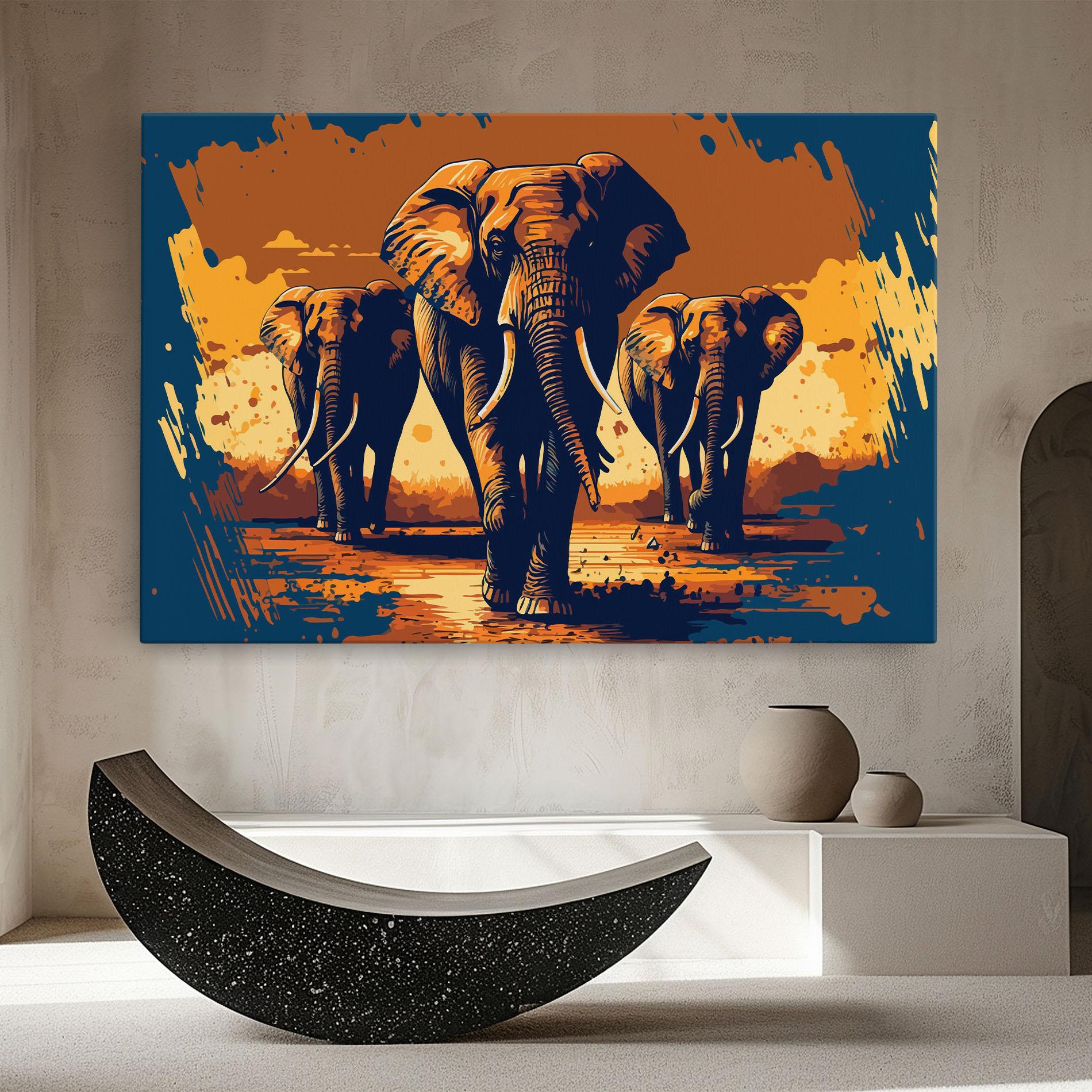 Tablou Canvas 3 Elephants mockup 8