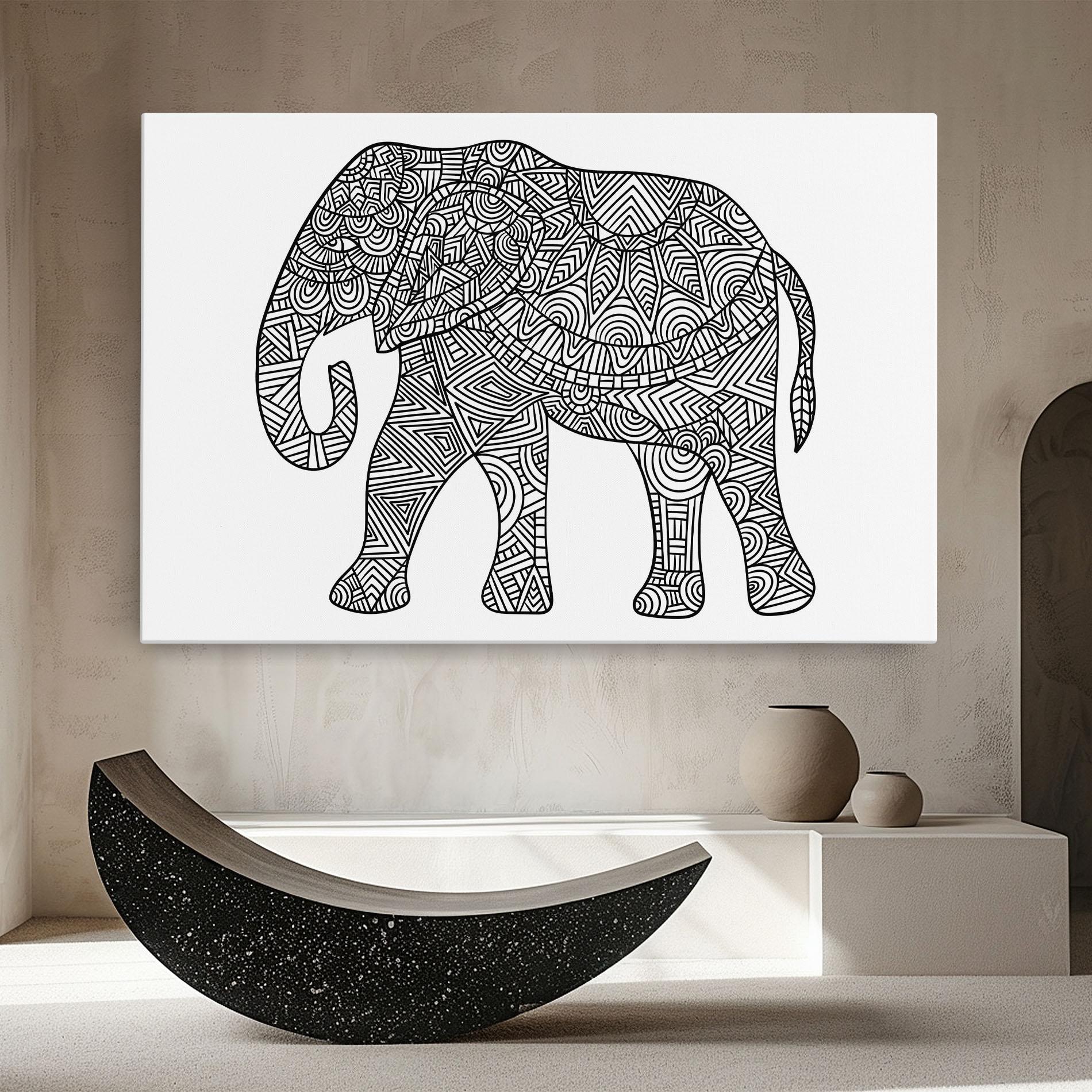 Tablou Canvas Elephant Mandala mockup 8