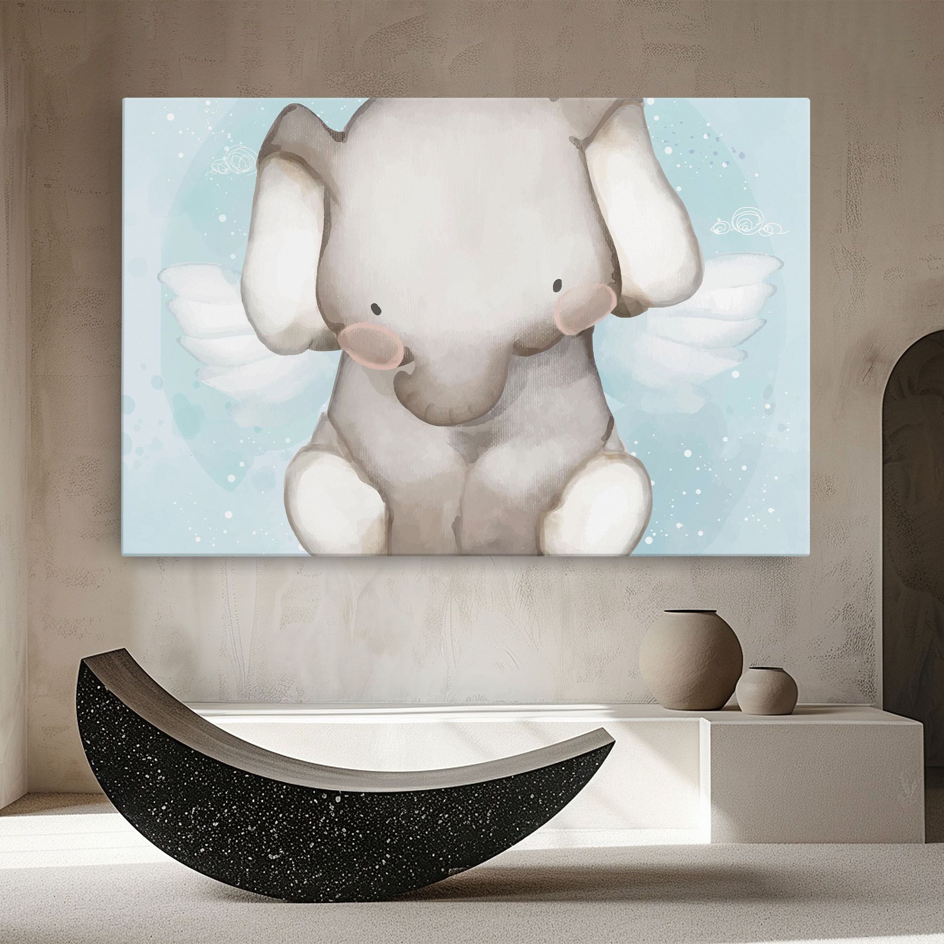 Elephant On Blue mockup 8