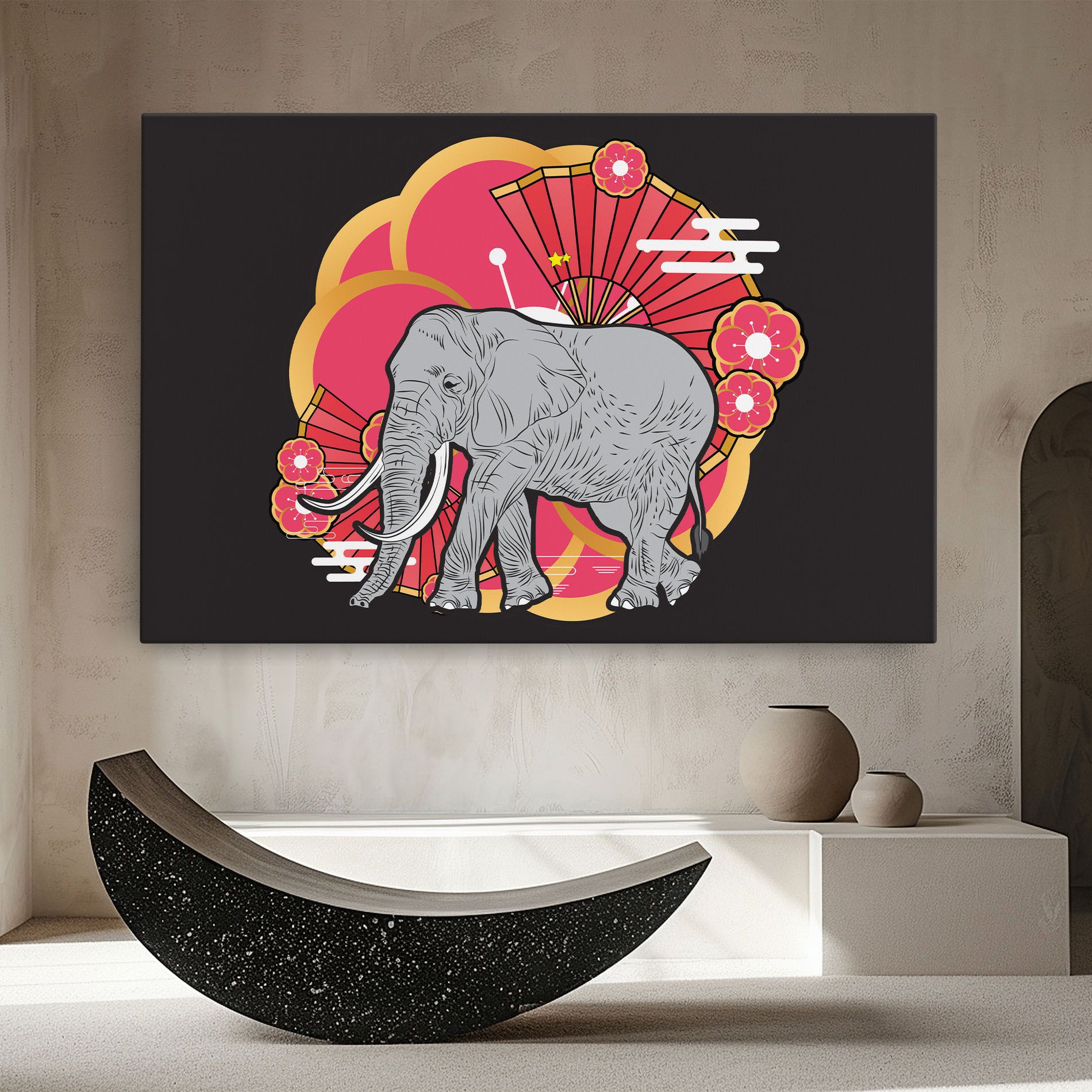 Elephant On Pink mockup 8