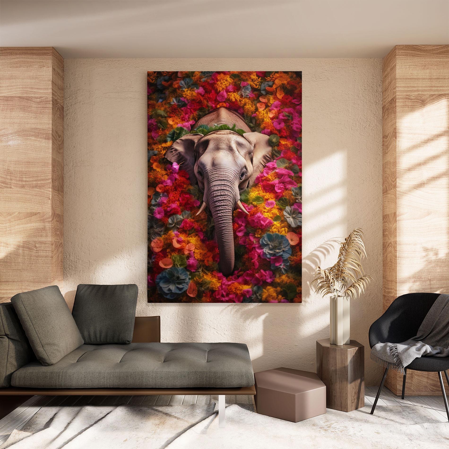 Tablou Canvas Flower Elephant mockup 8
