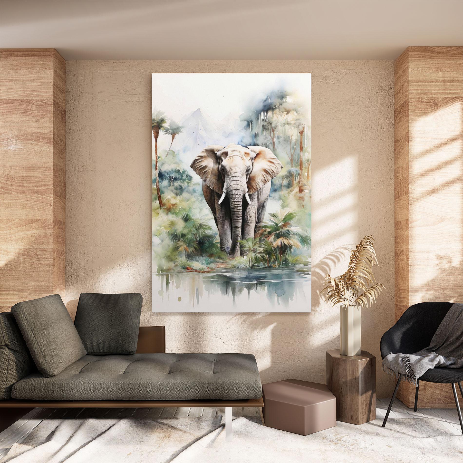 Tablou Canvas Wild Watercolor Elephant mockup 8