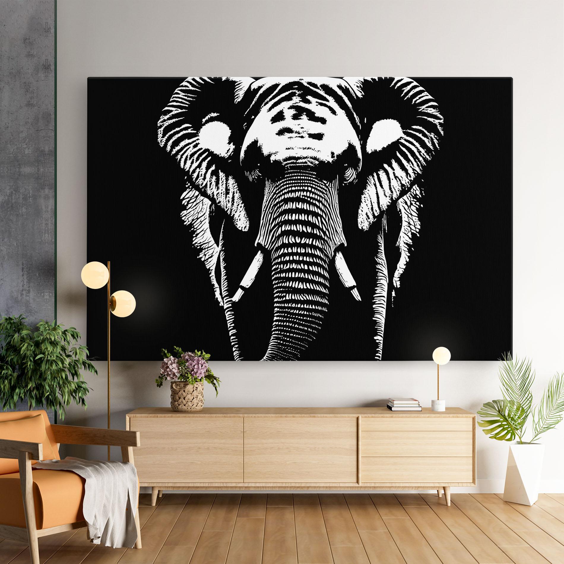 Tablou Canvas Elephant Drawing mockup 9