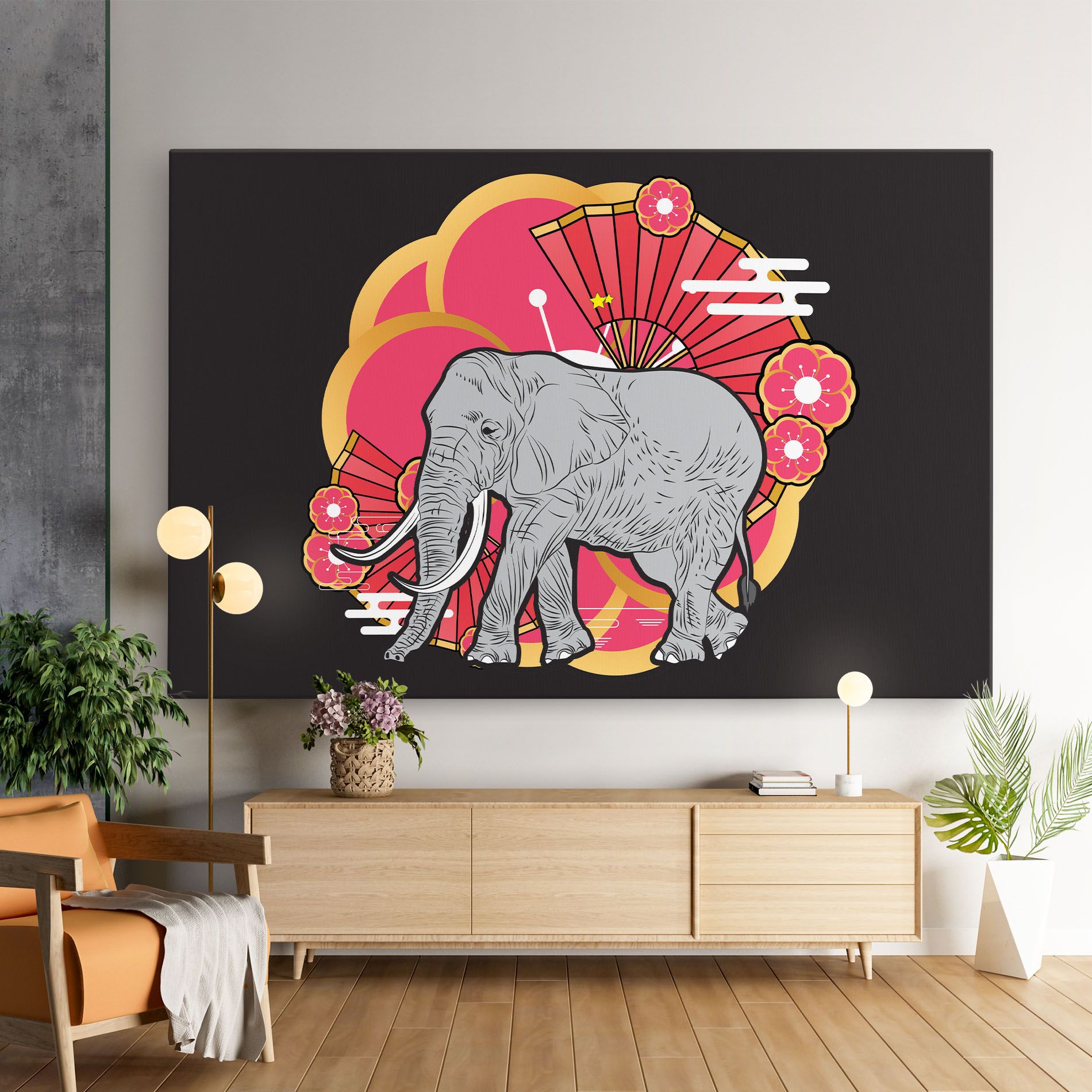 Elephant On Pink mockup 9
