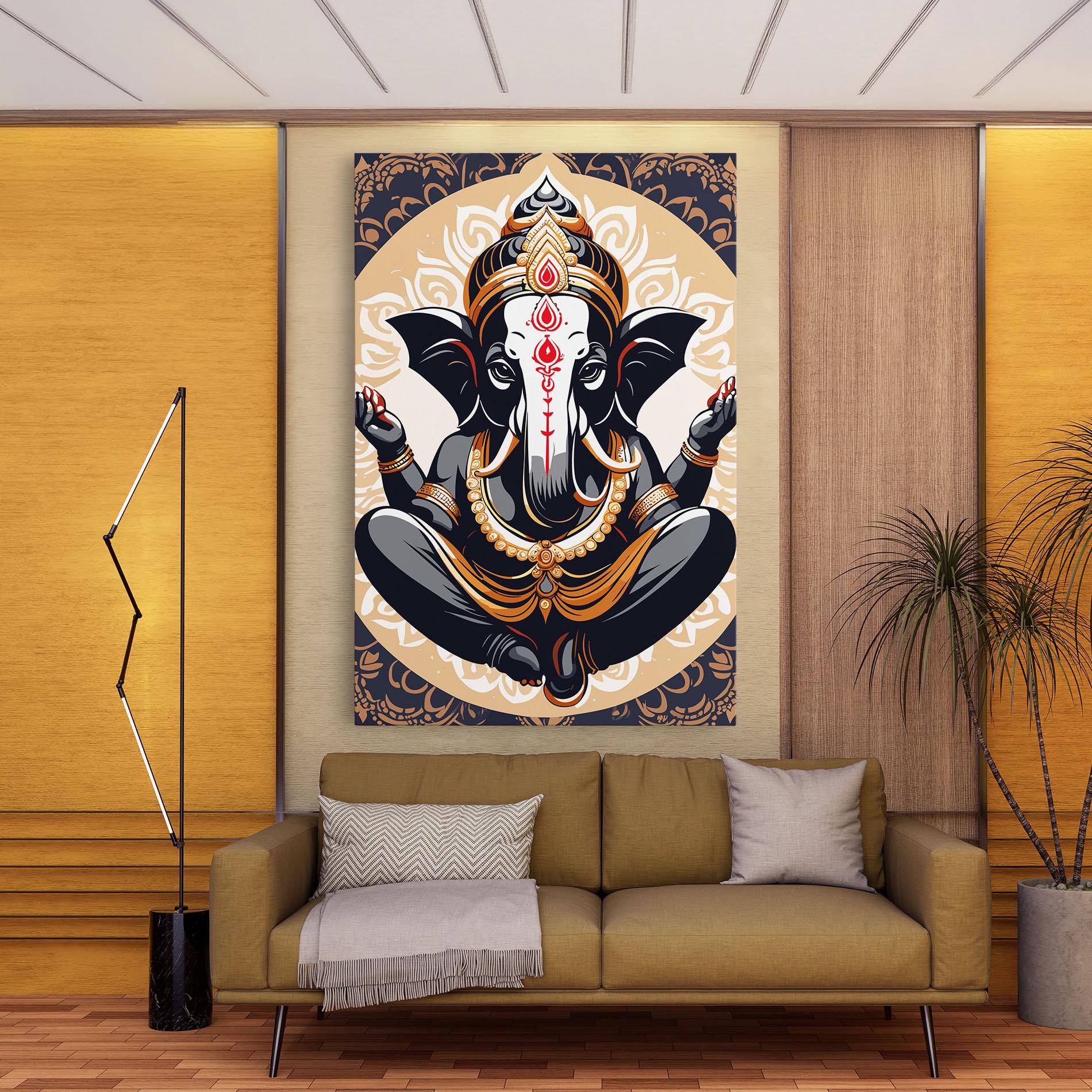 Tablou Canvas Elefant Color Mix mockup 9