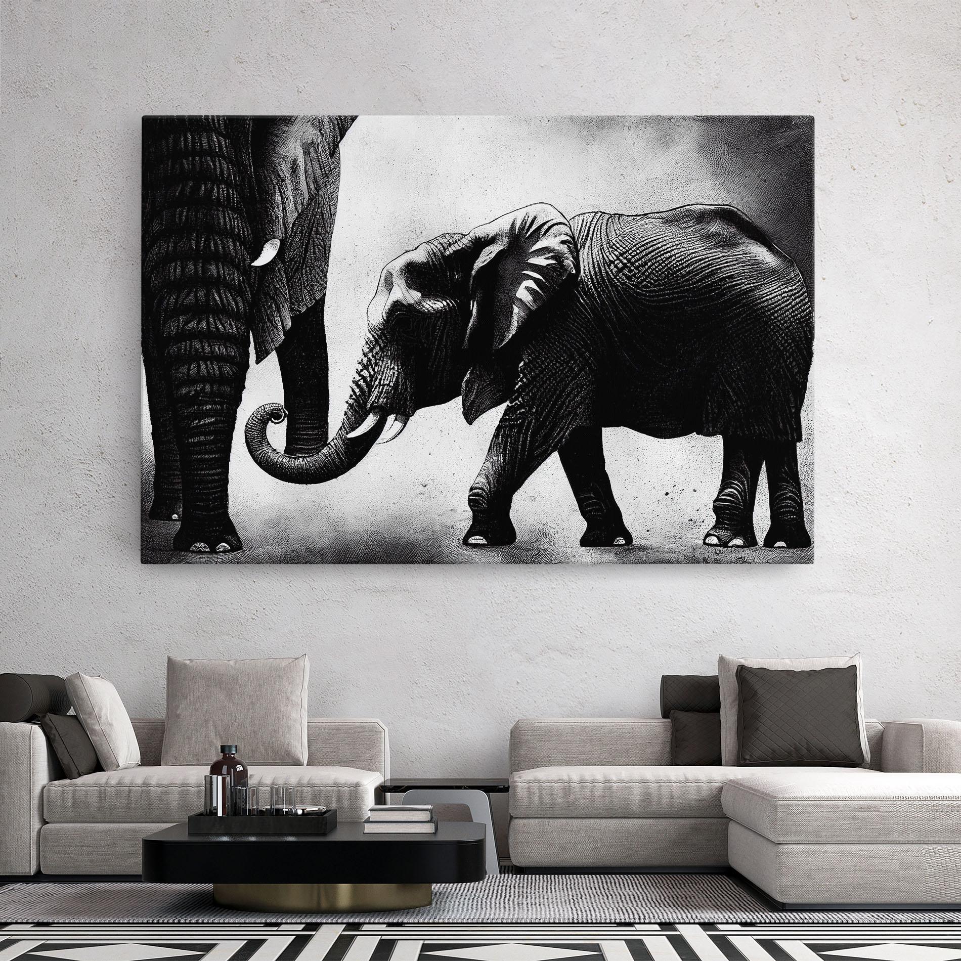 Tablou Canvas Baby Elephant mockup 2