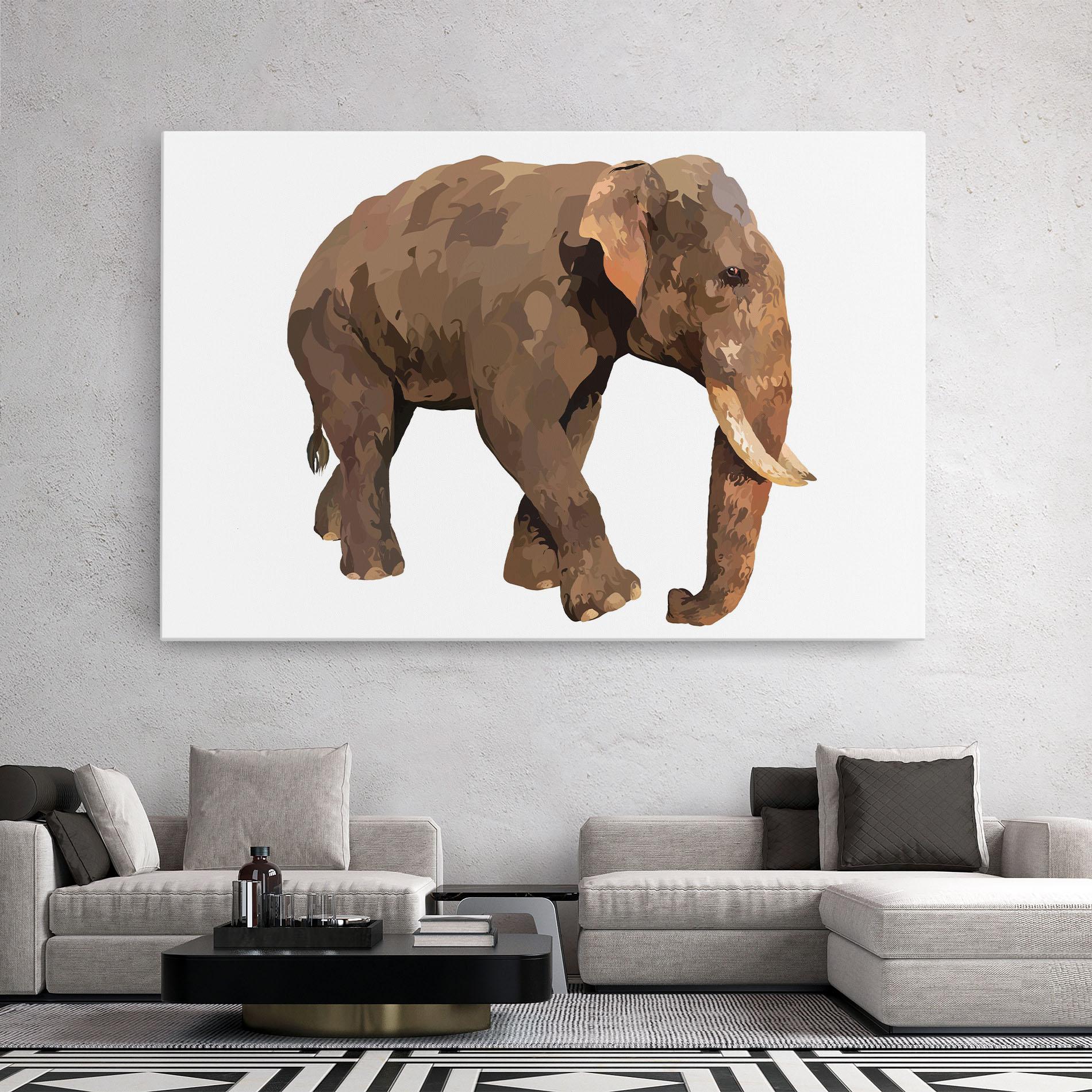 Tablou Canvas Brown Elephant mockup 2