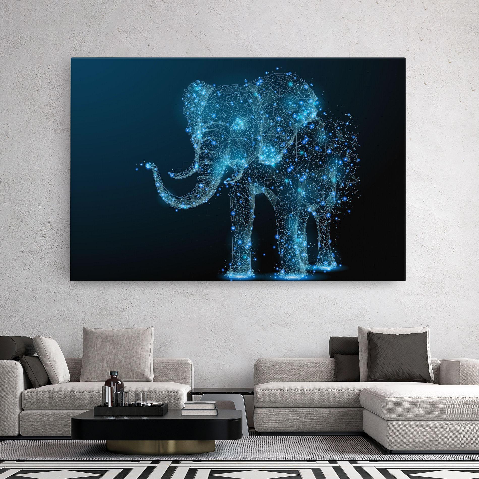 Tablou Canvas Digital Elephant mockup 2