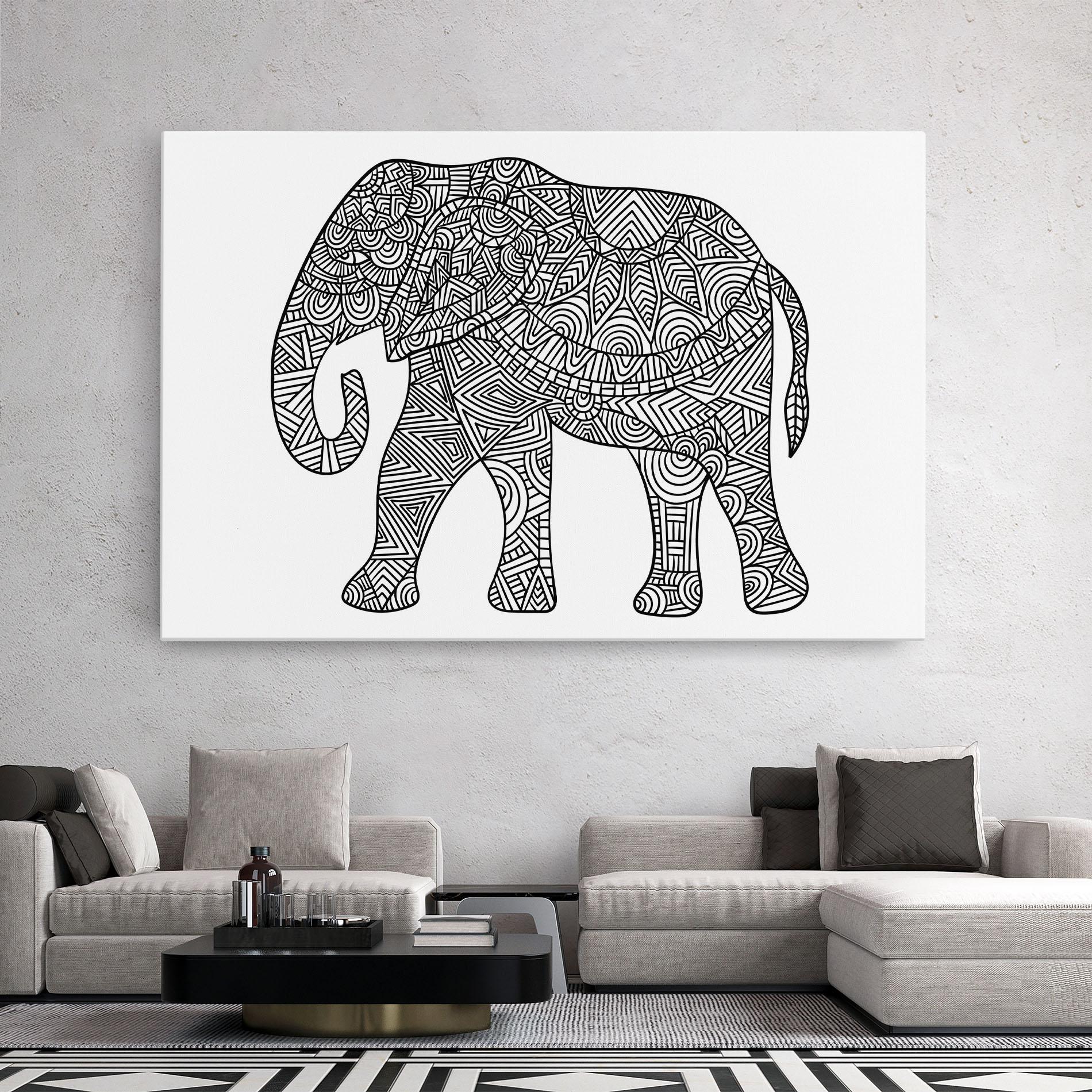 Tablou Canvas Elephant Mandala mockup 2