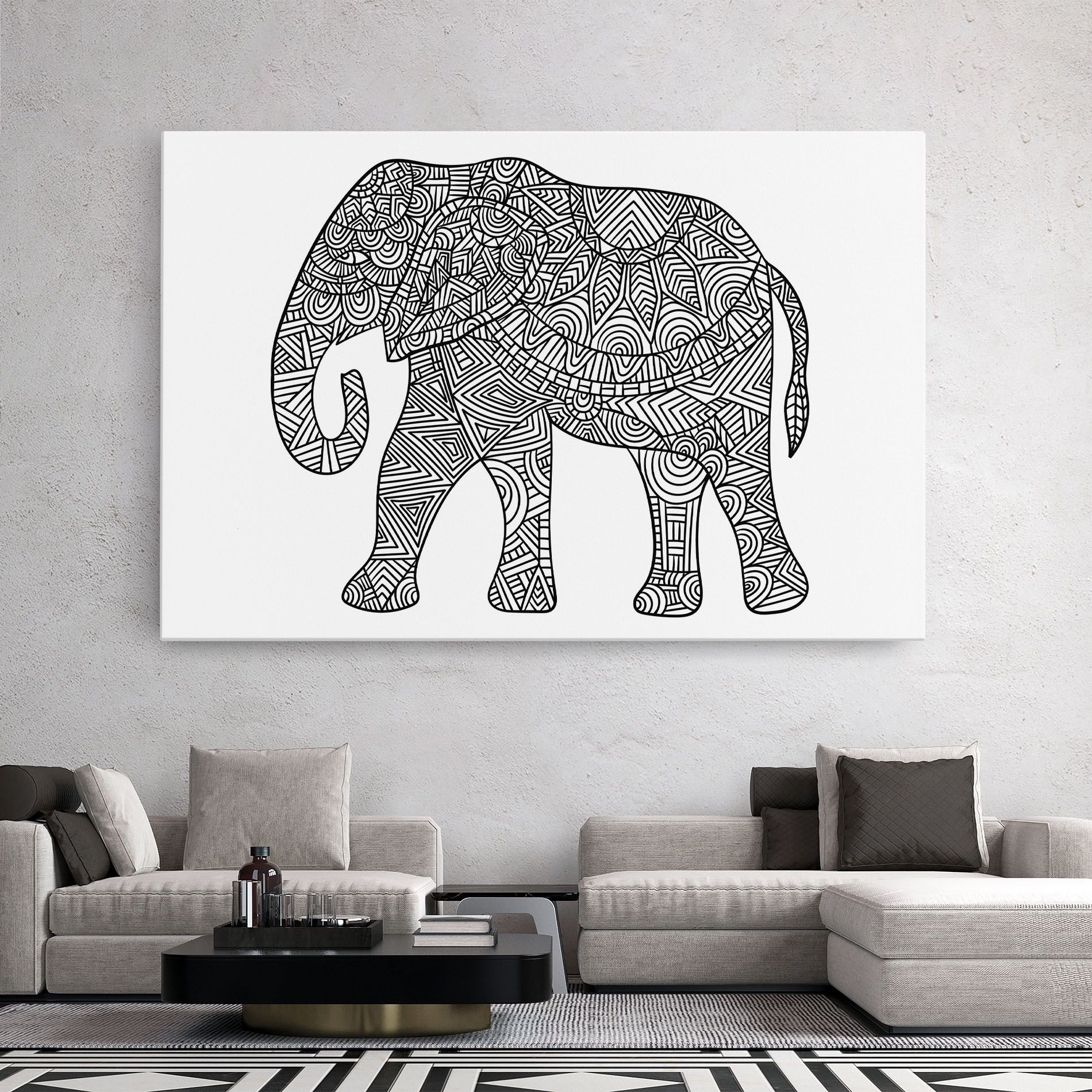 Elephant Mandala mockup 2