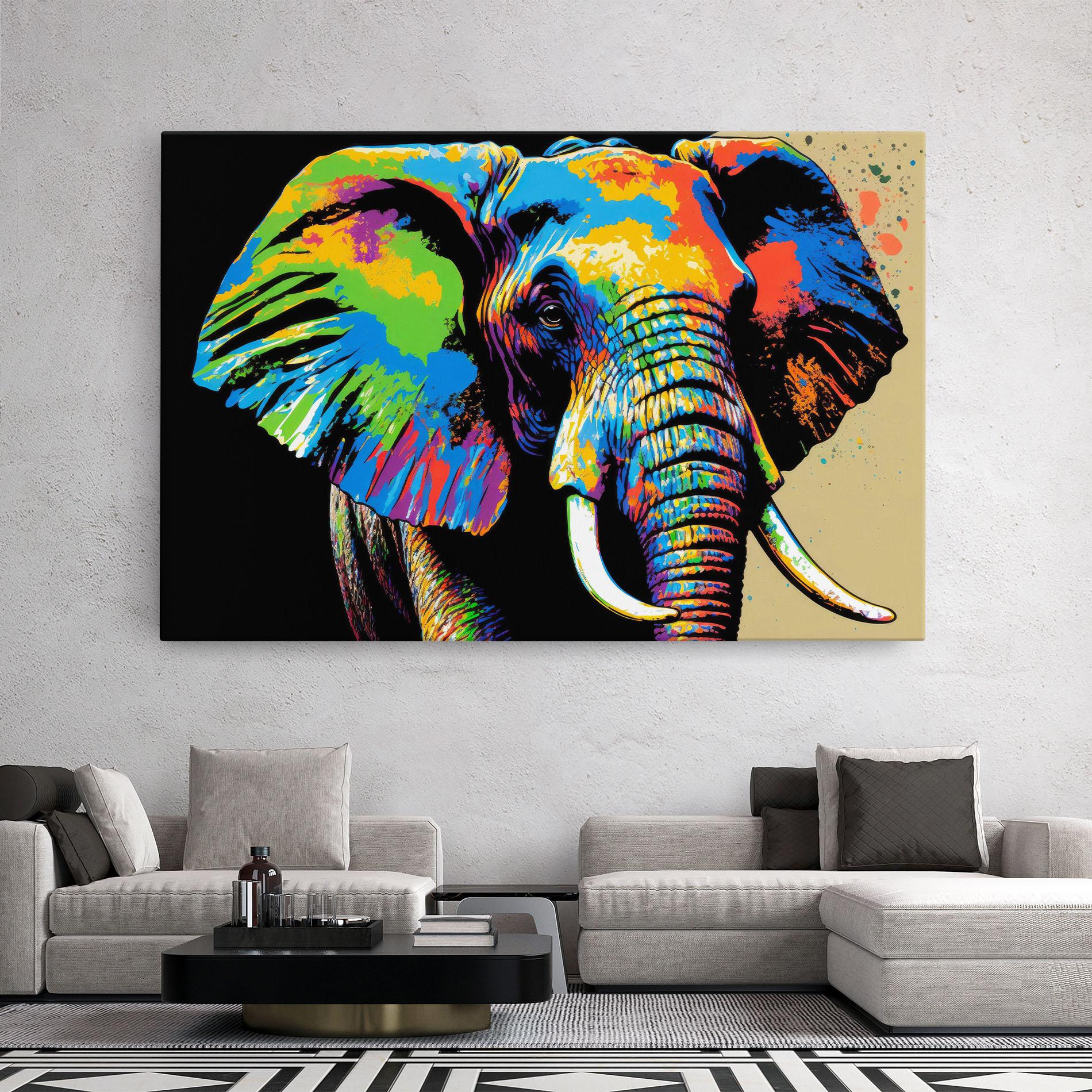 Tablou Canvas Elephant Portrait mockup 2