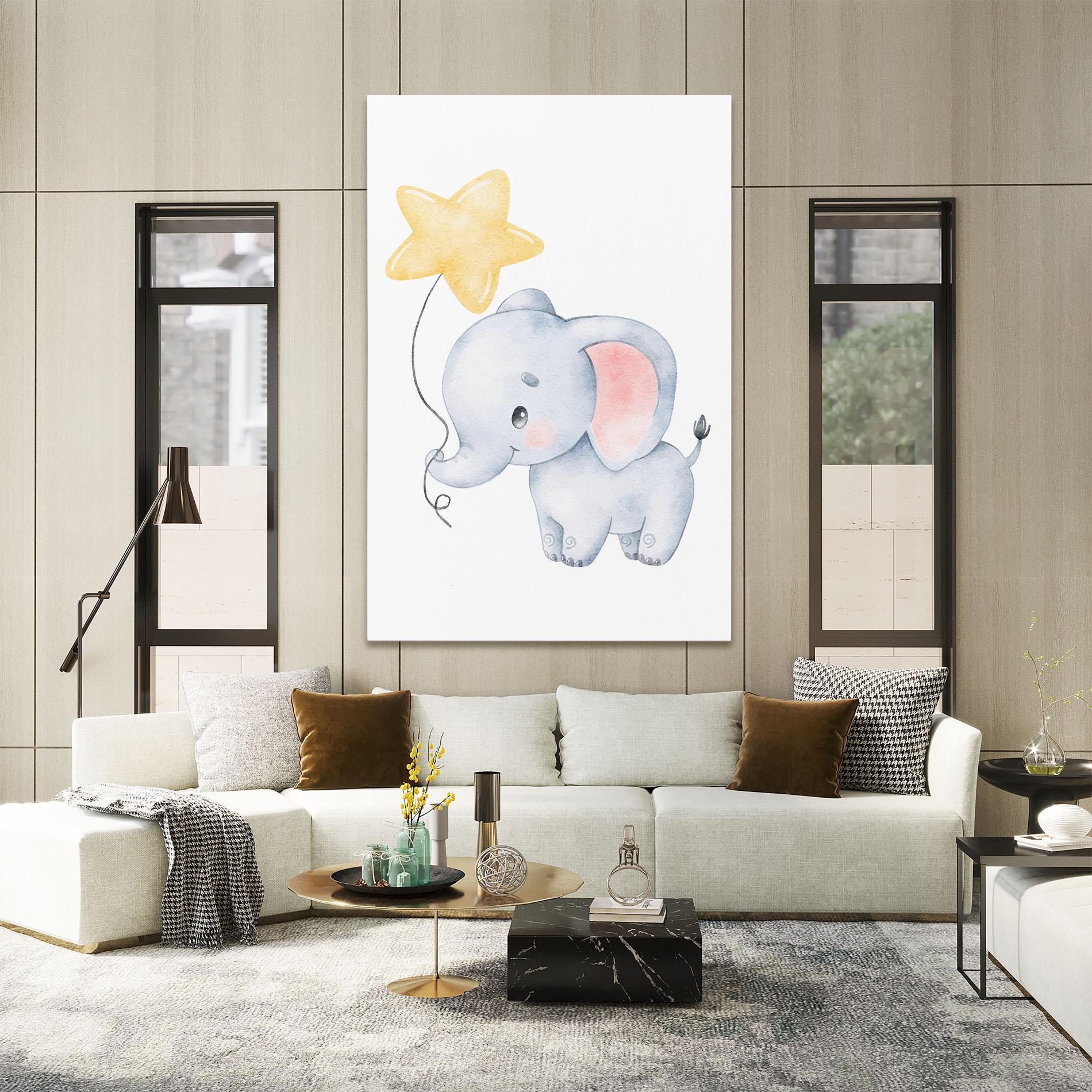 Tablou Canvas Baby Elephant Kids mockup 2