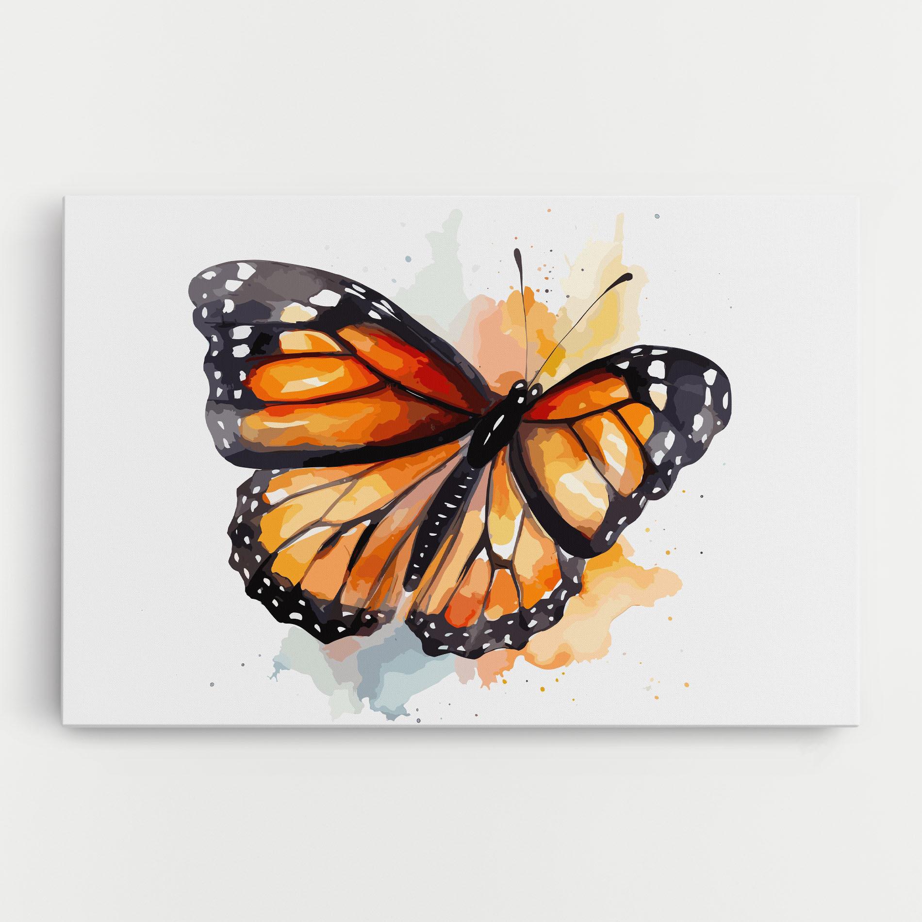 Tablou Canvas Orange Butterfly mockup 0