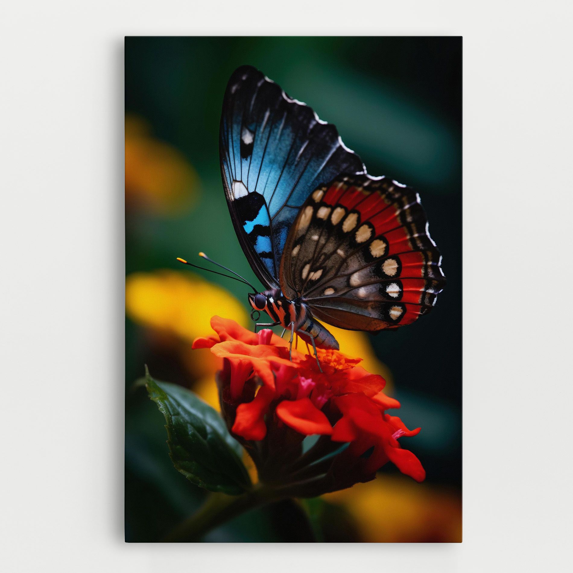 Blue Red Butterfly mockup 0
