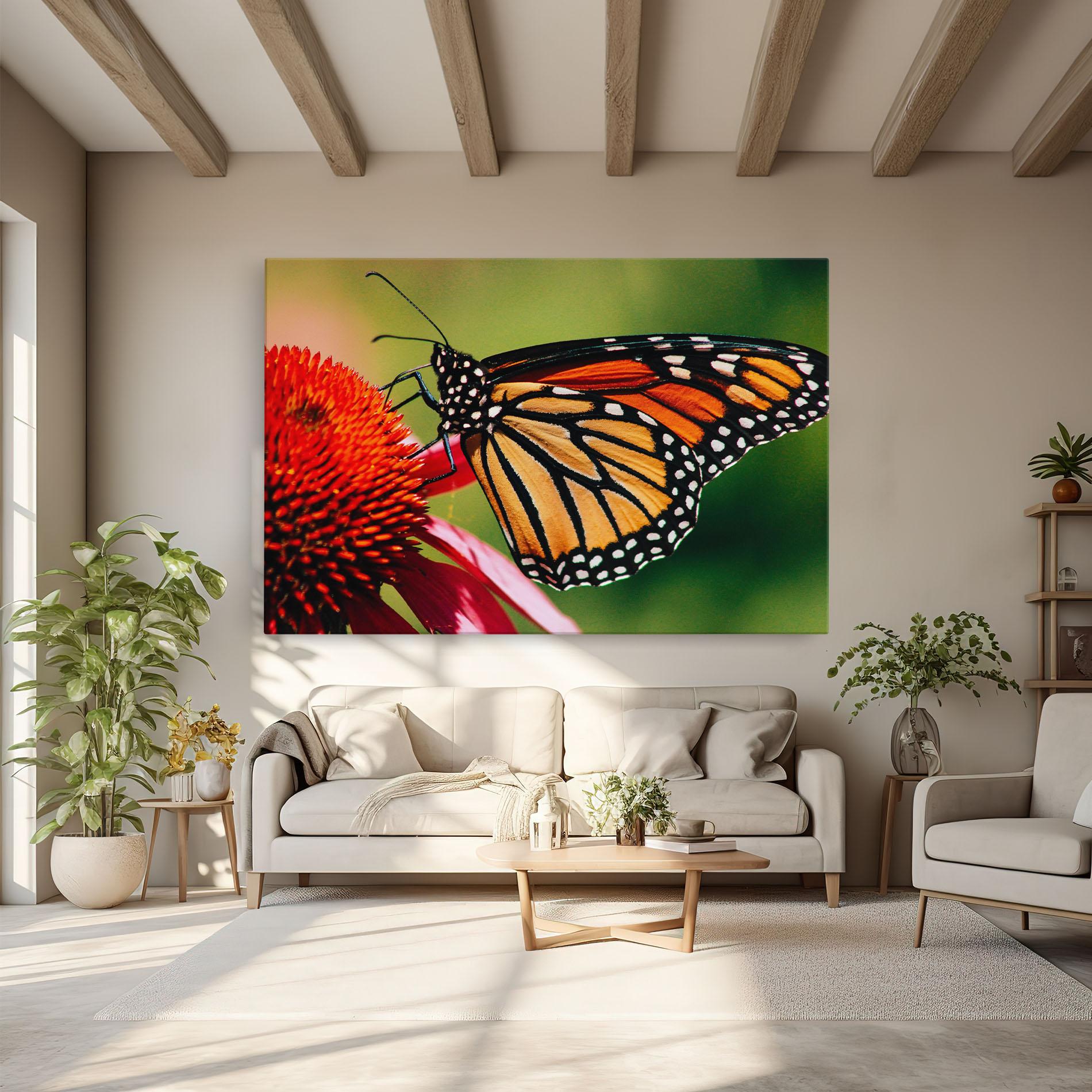 Tablou Canvas Big Orange Butterfly mockup 6