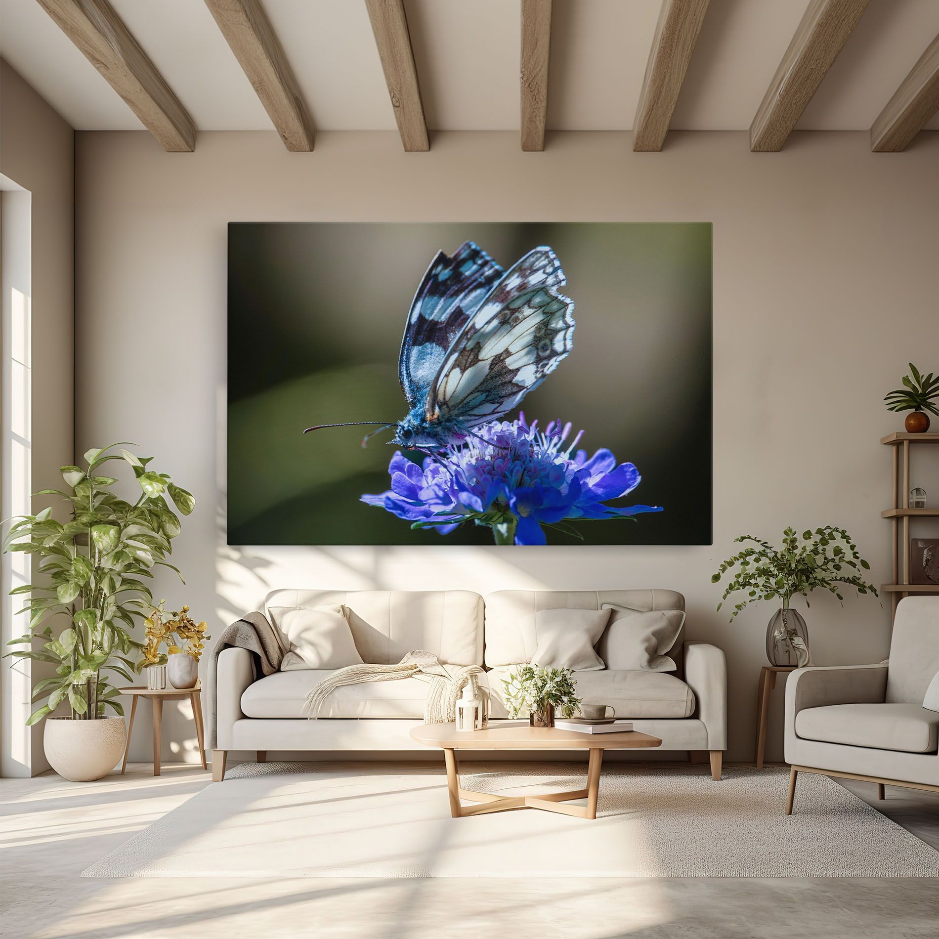 Blue Butterfly In Nature mockup 6