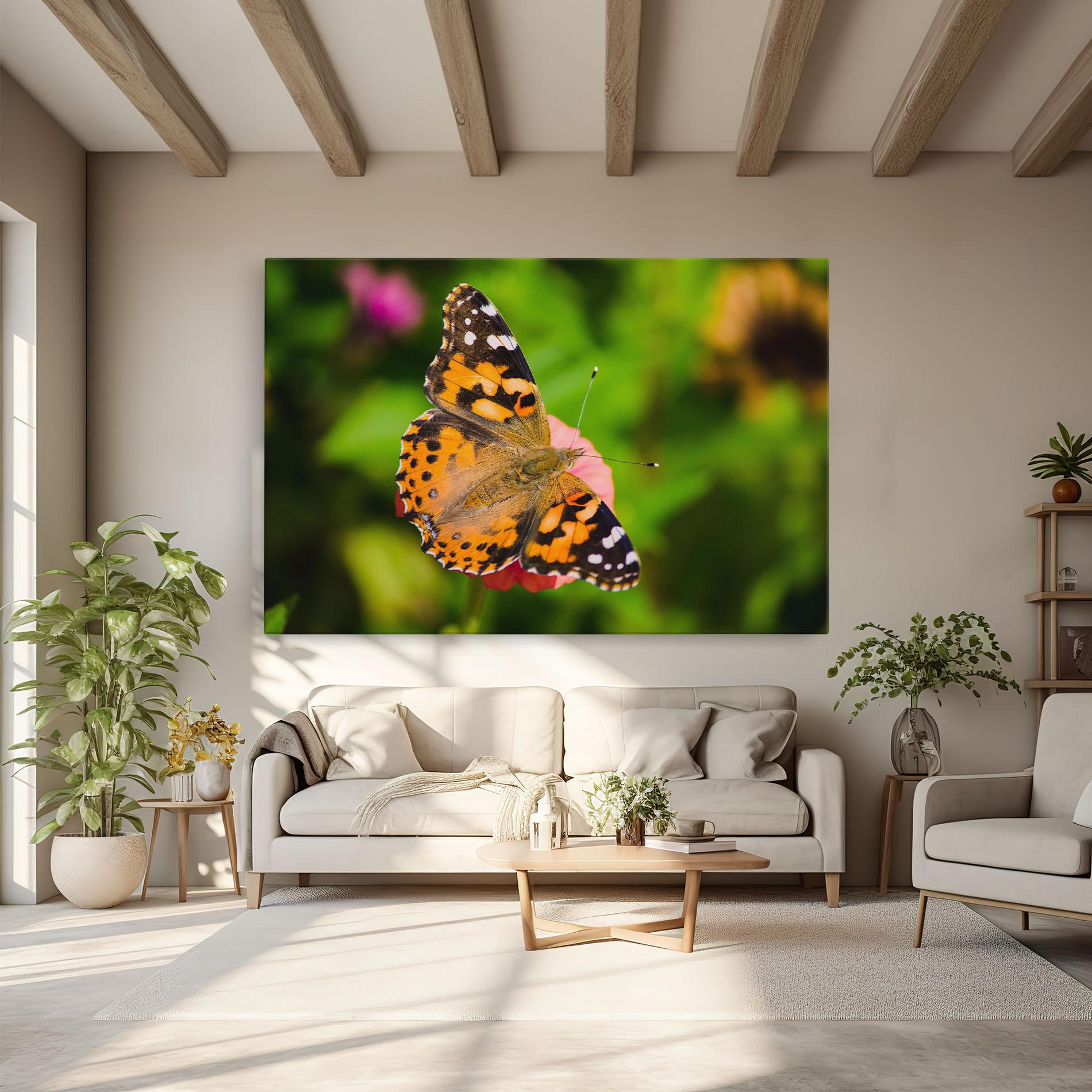 Tablou Canvas Butterfly On Flower mockup 6