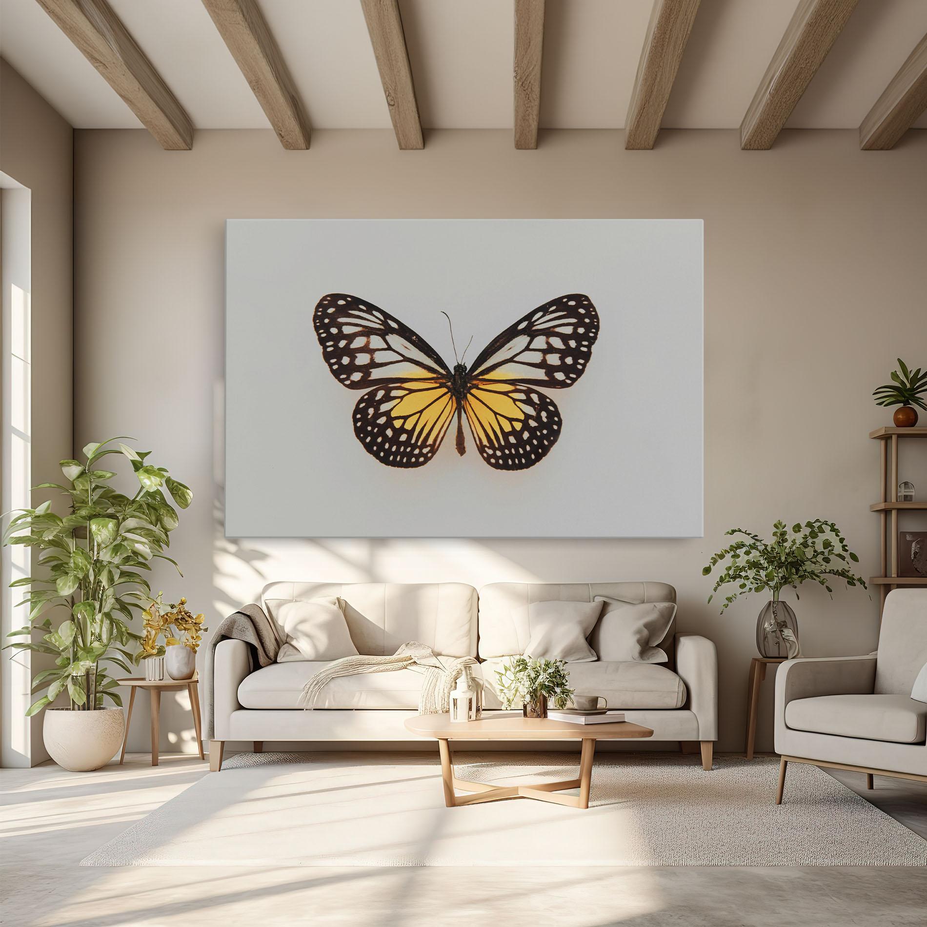 Tablou Canvas Butterfly On Grey mockup 6
